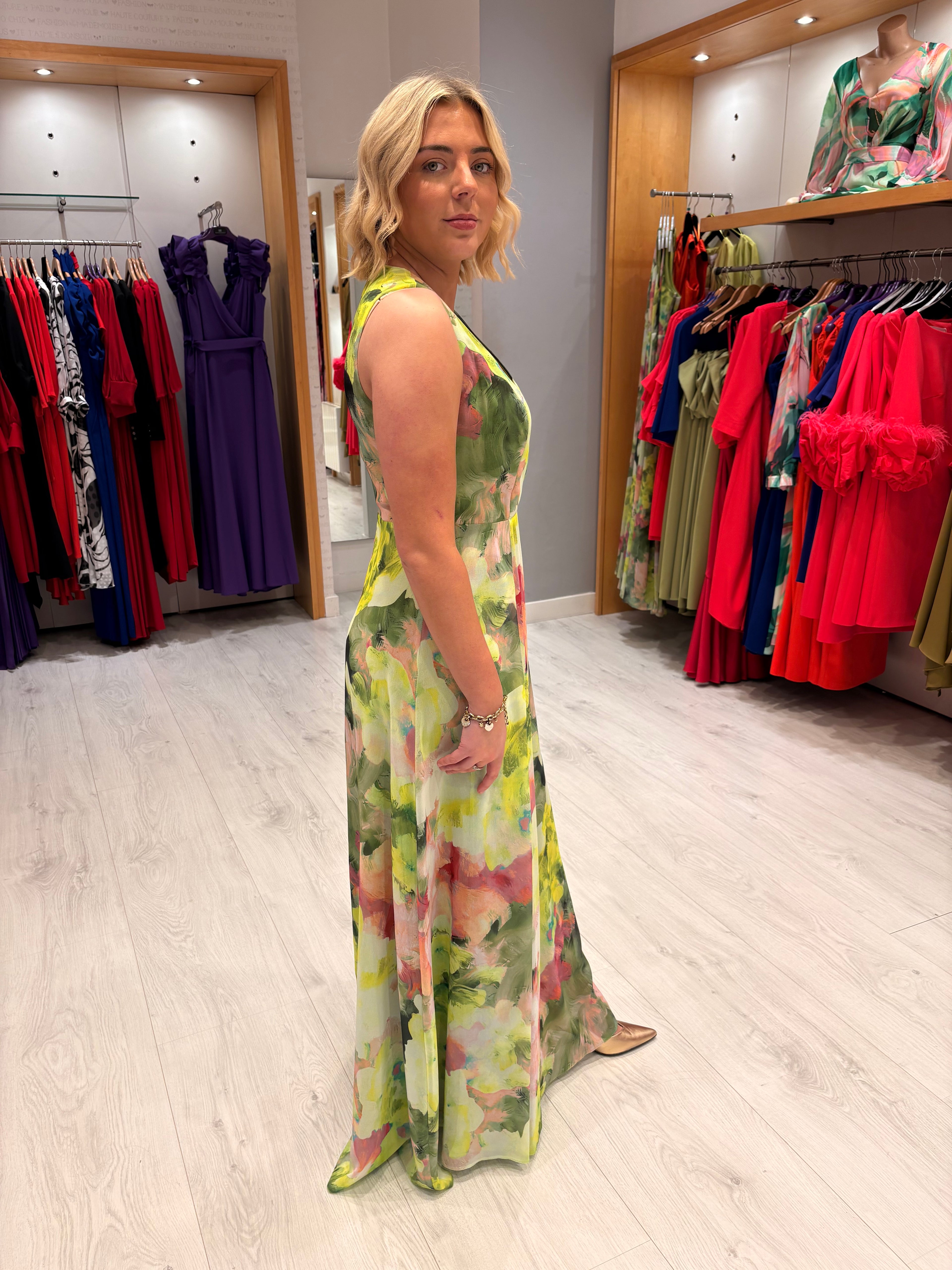 Casting Lime Floral Dress
