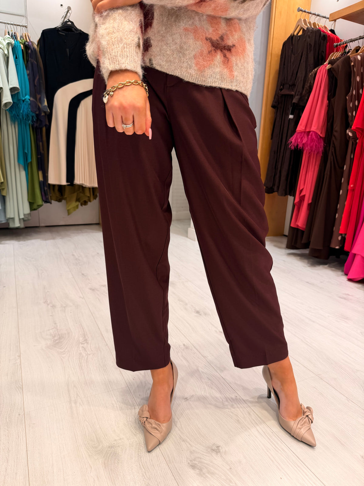 St Tropez Burgundy Trouser
