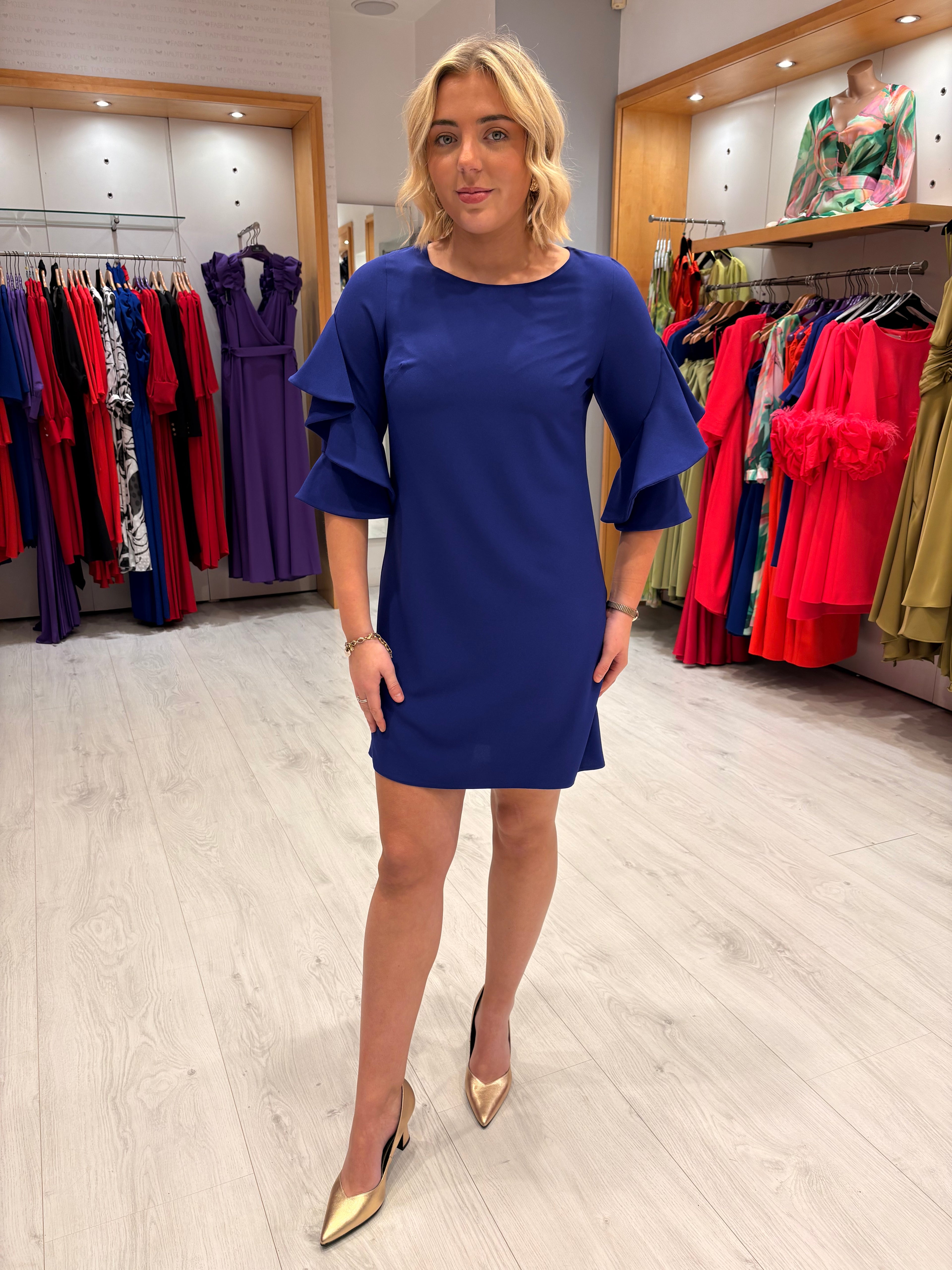Moncho Heredia Royal Ruffle Sleeve Dress