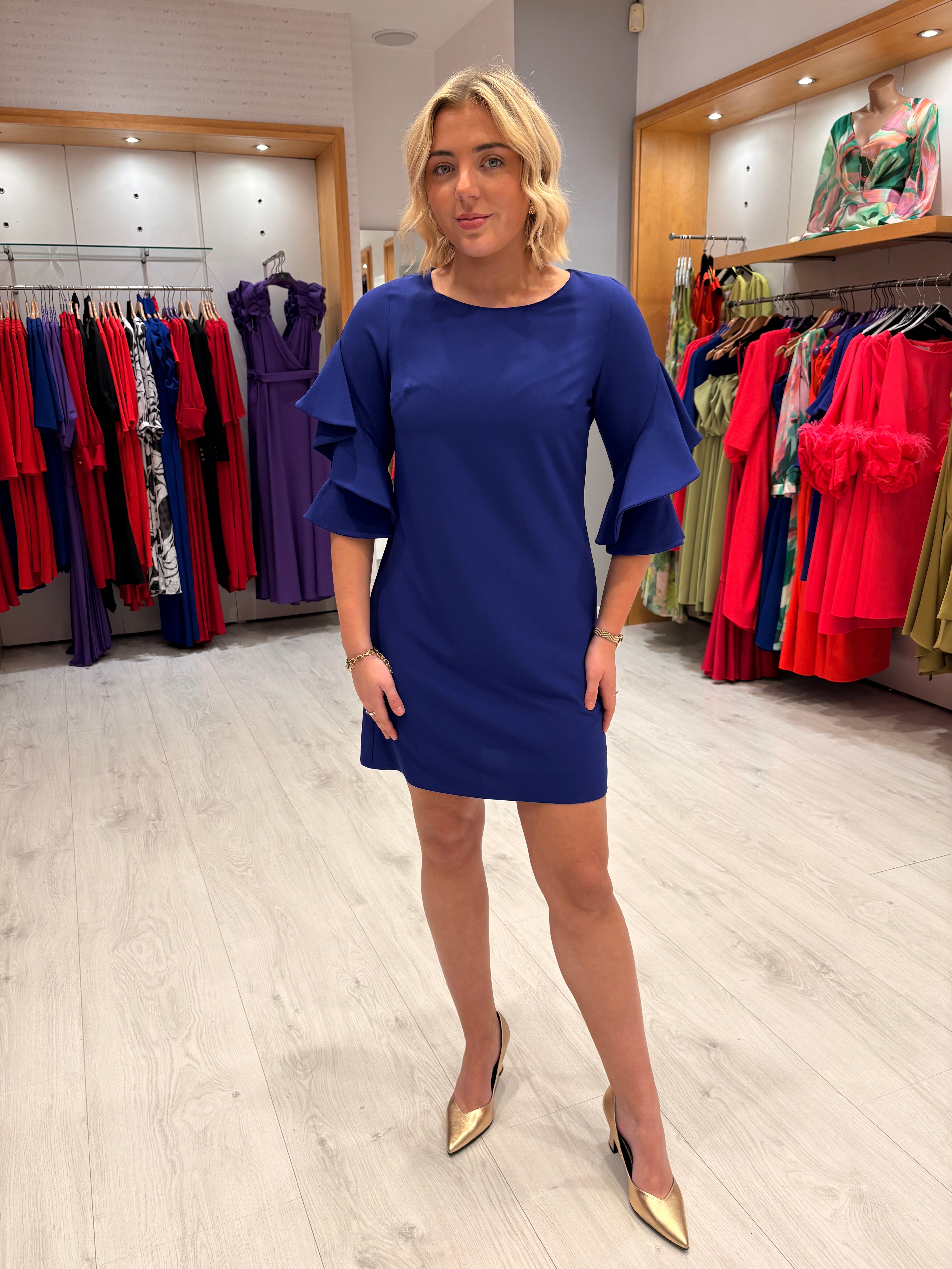 Moncho Heredia Royal Ruffle Sleeve Dress