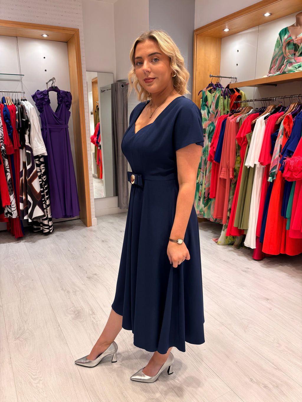 Moncho Heredia Navy Dress