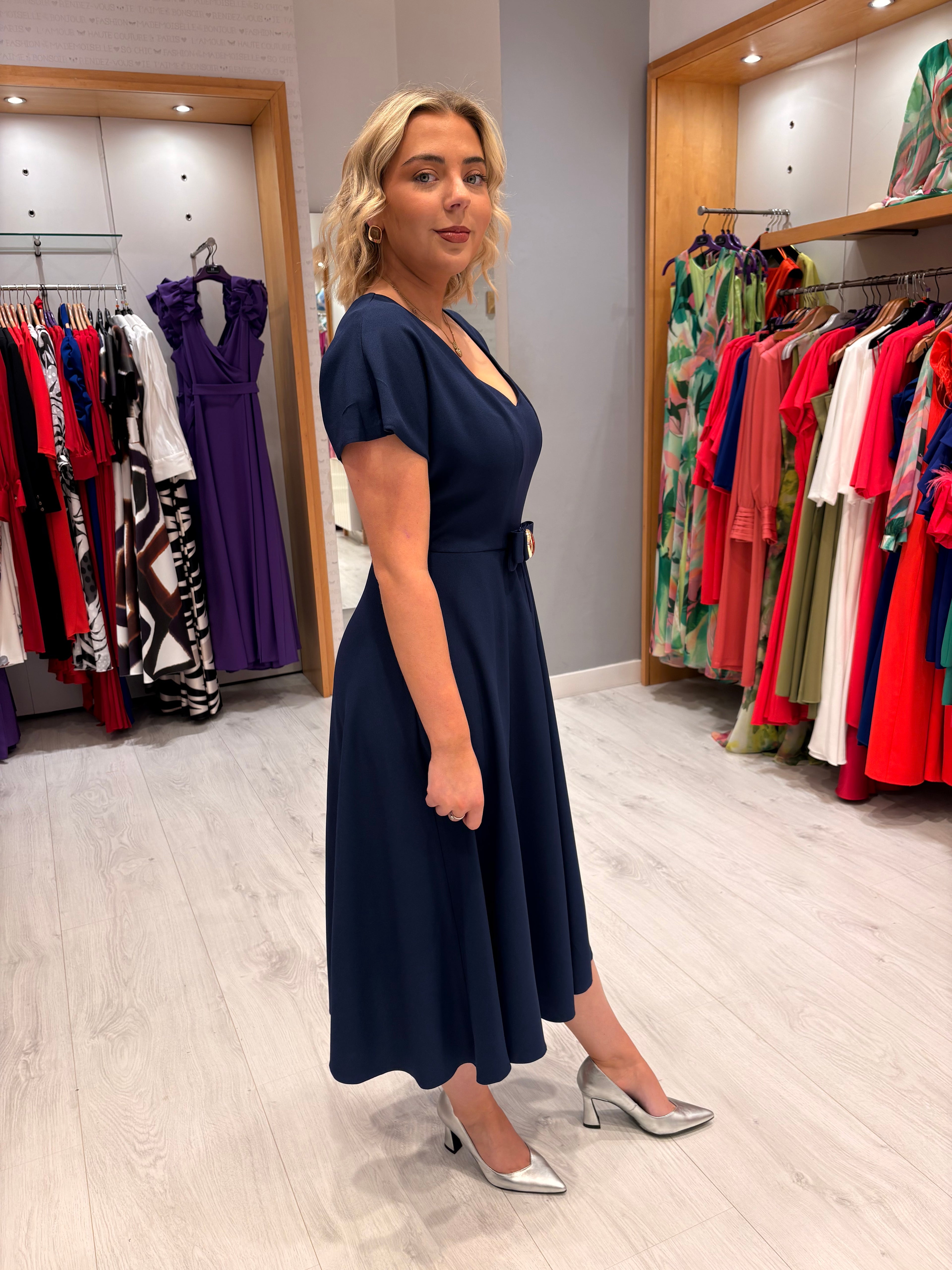 Moncho Heredia Navy Dress