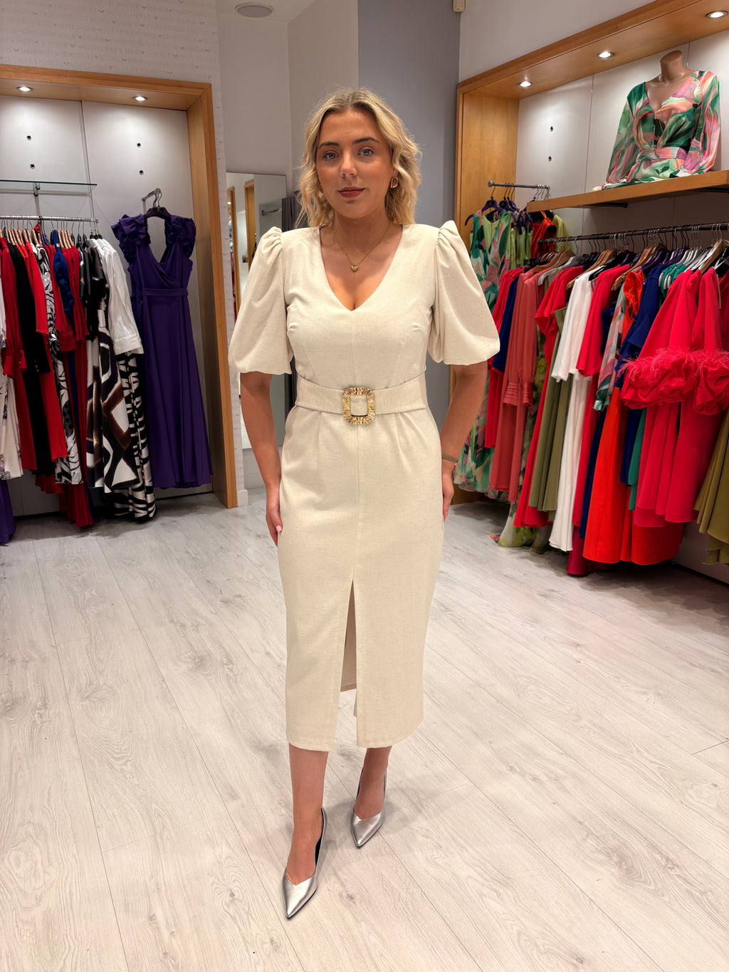 Rolemode Cream Midi Dress