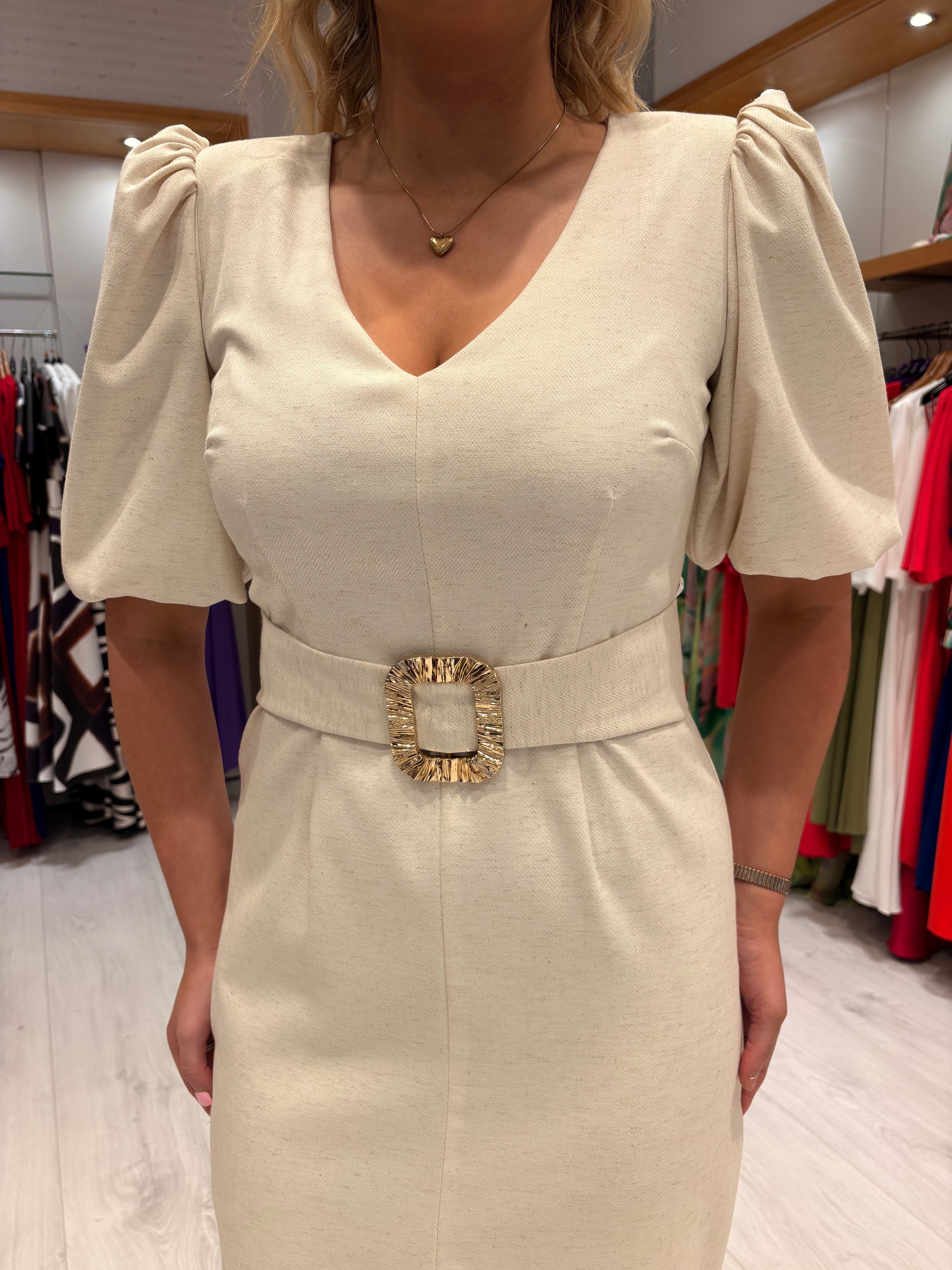 Rolemode Cream Midi Dress