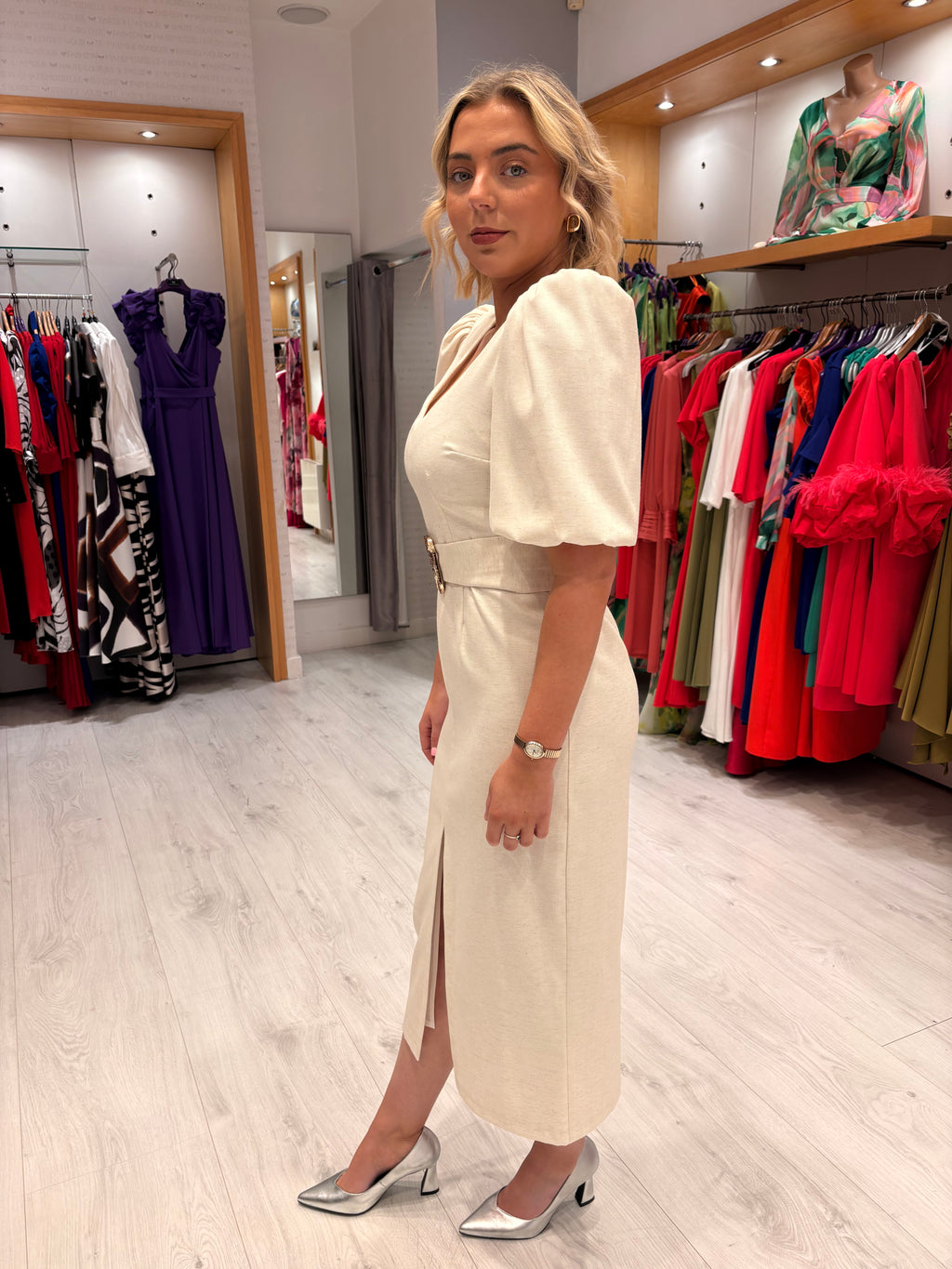 Rolemode Cream Midi Dress