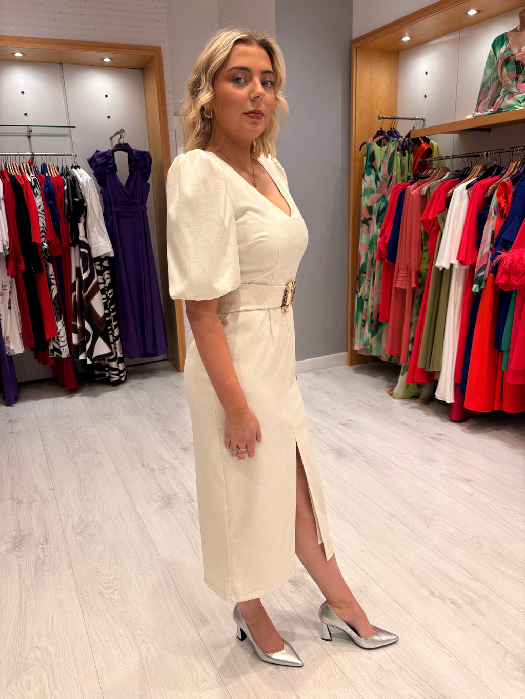Rolemode Cream Midi Dress