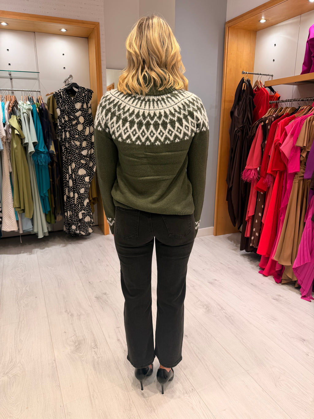 Hv Polo Khaki Zip Jumper