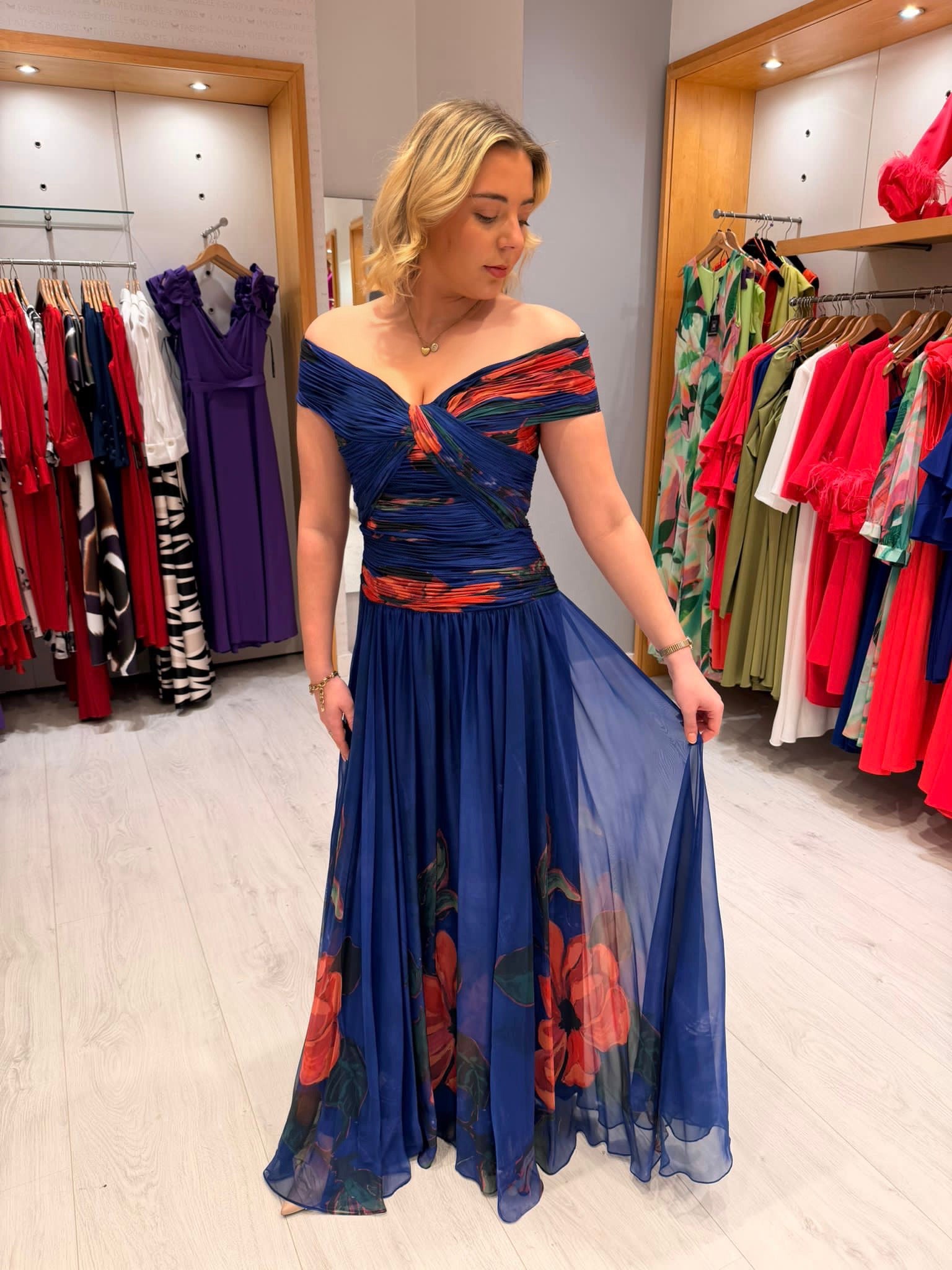 Carla Ruiz Royal Maxi Dress