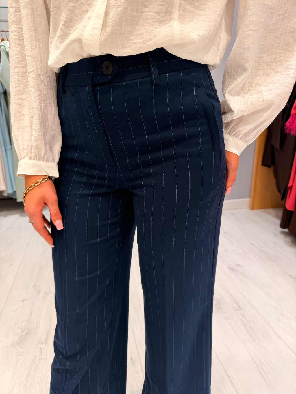 Co'Couture Navy Pinstripe Trouser
