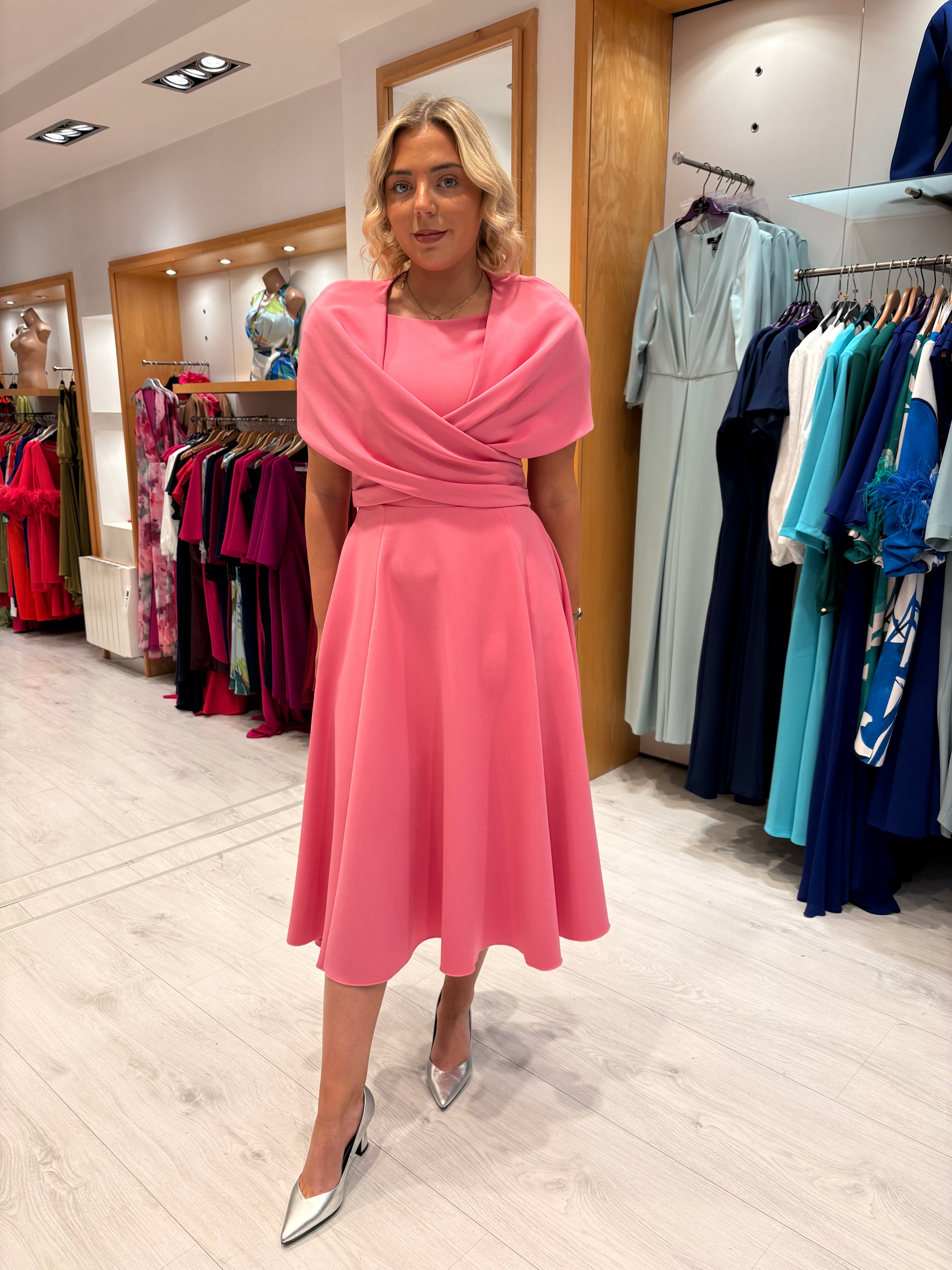 Kevan Jon Pink (ReversIble Cape Dress )