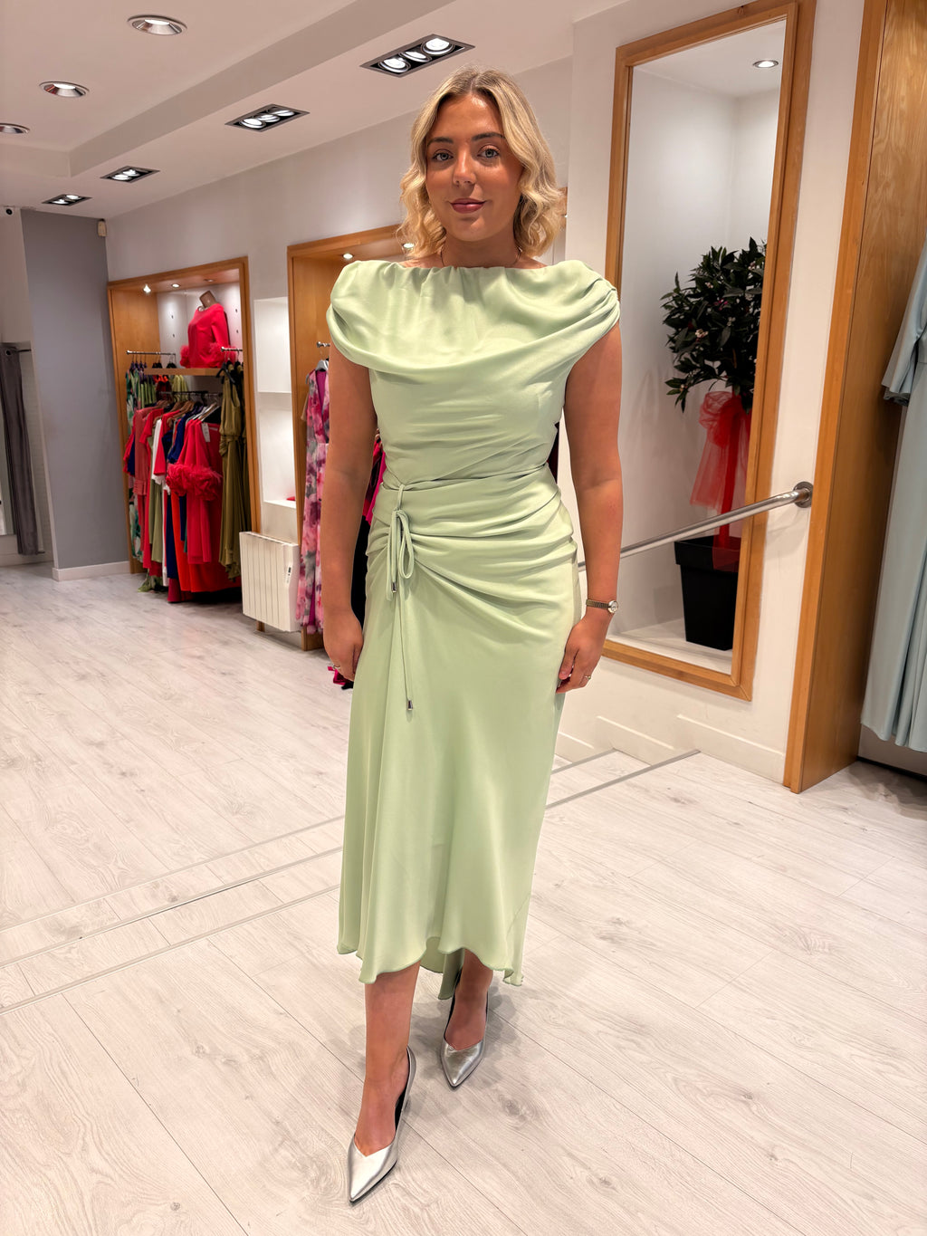 Kevan Jon Mint Eugenie Dress