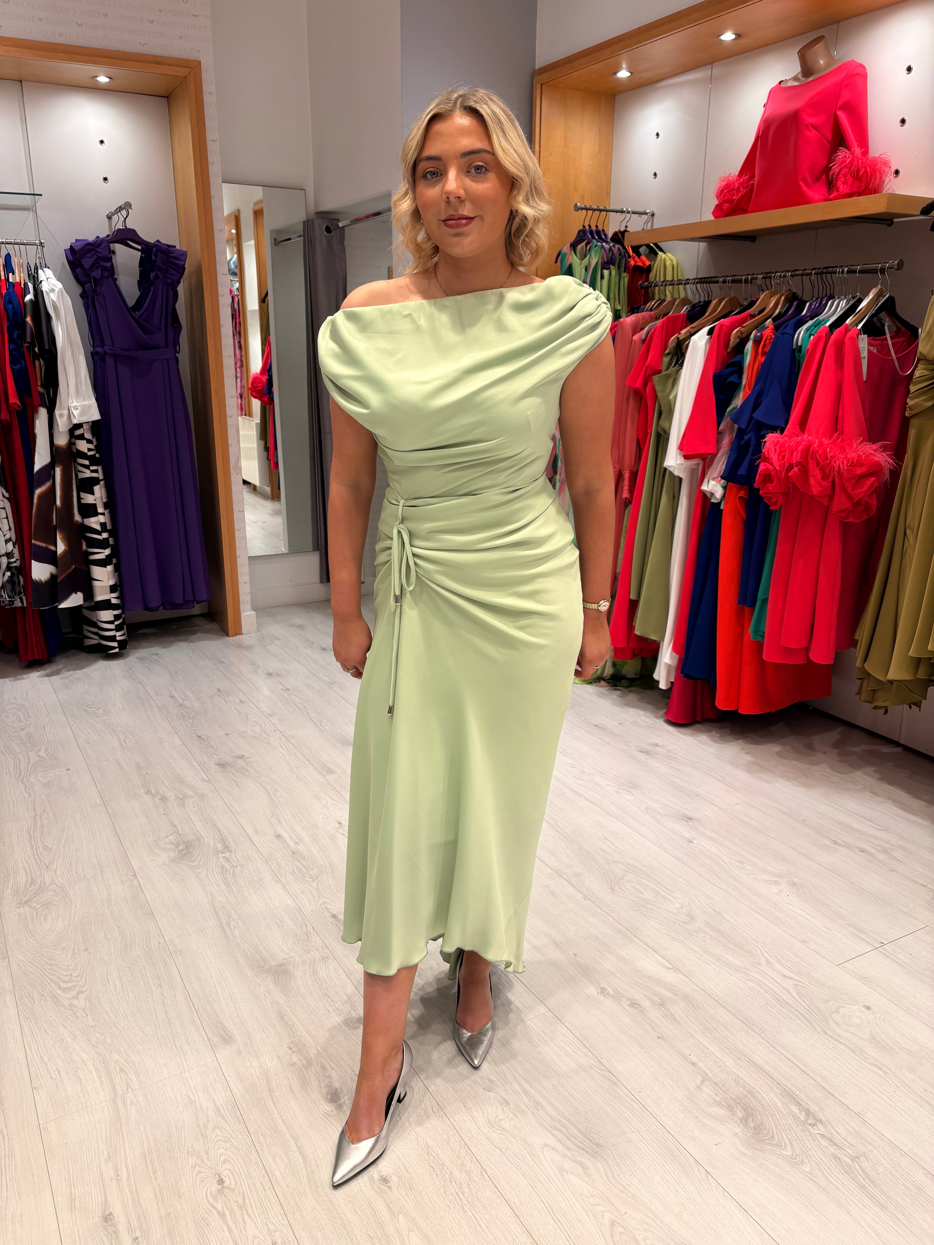 Kevan Jon Mint Eugenie Dress
