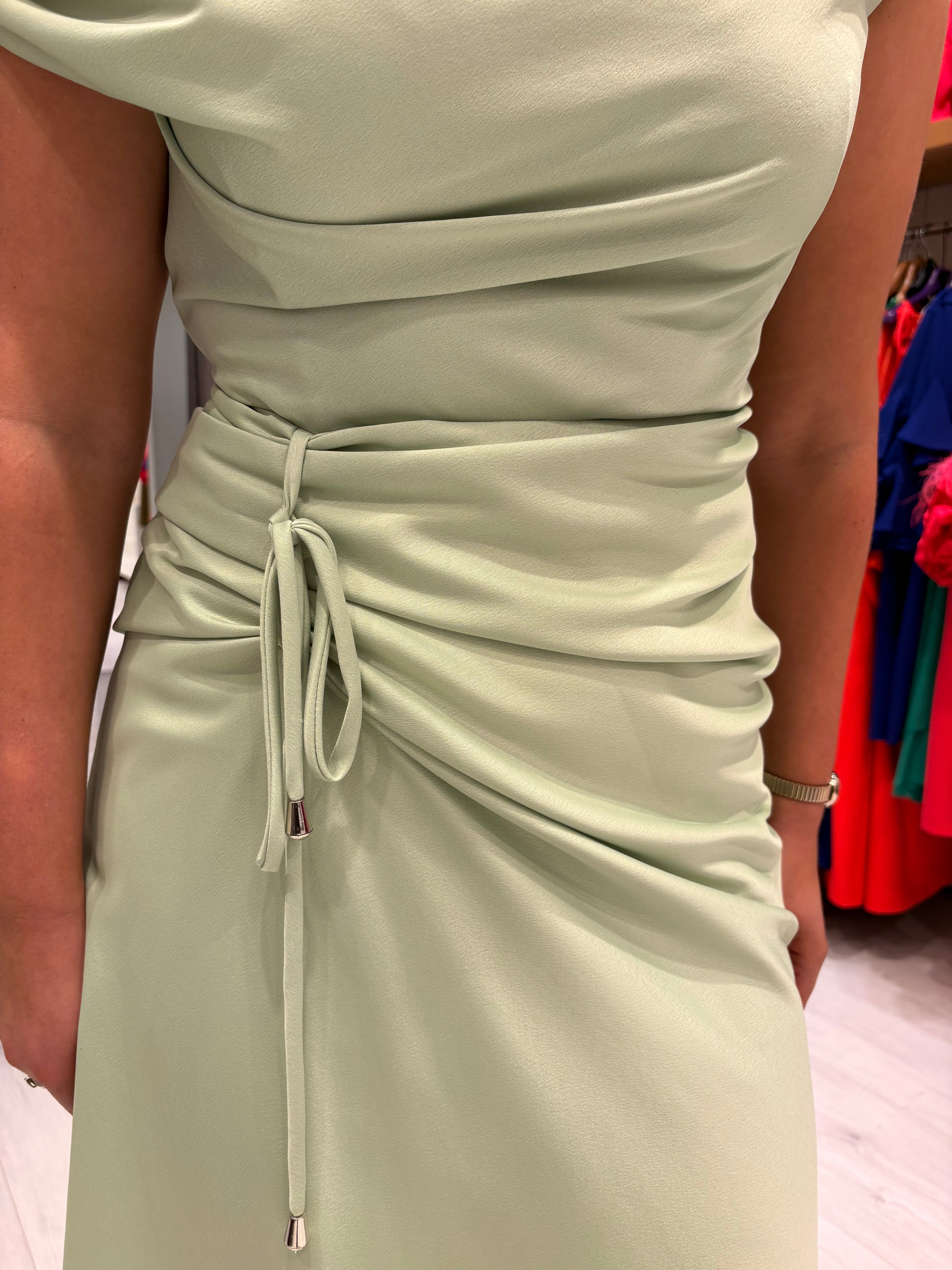 Kevan Jon Mint Eugenie Dress