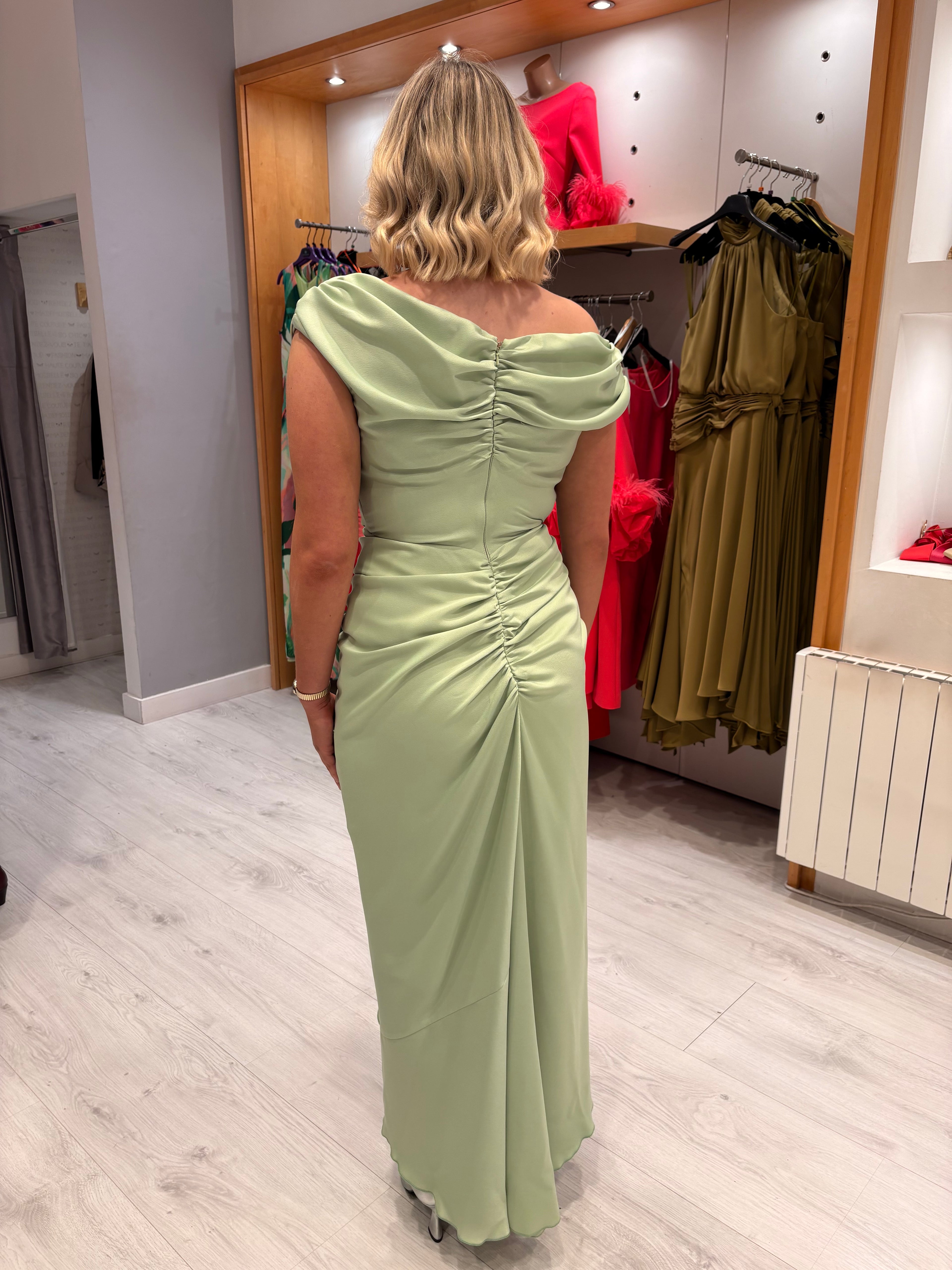 Kevan Jon Mint Eugenie Dress