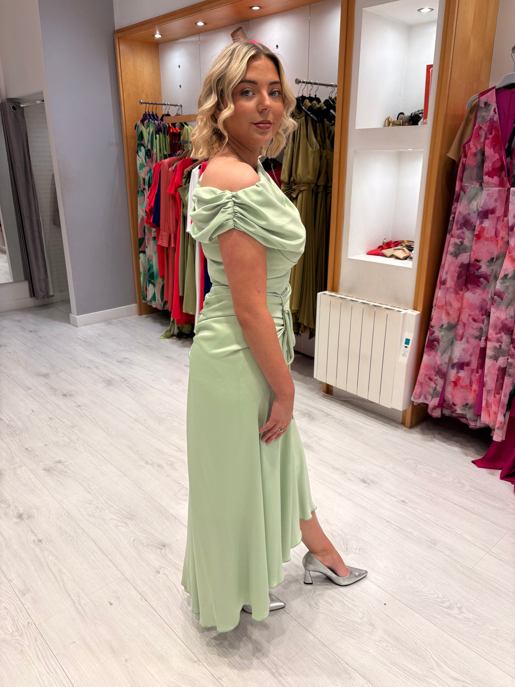 Kevan Jon Mint Eugenie Dress