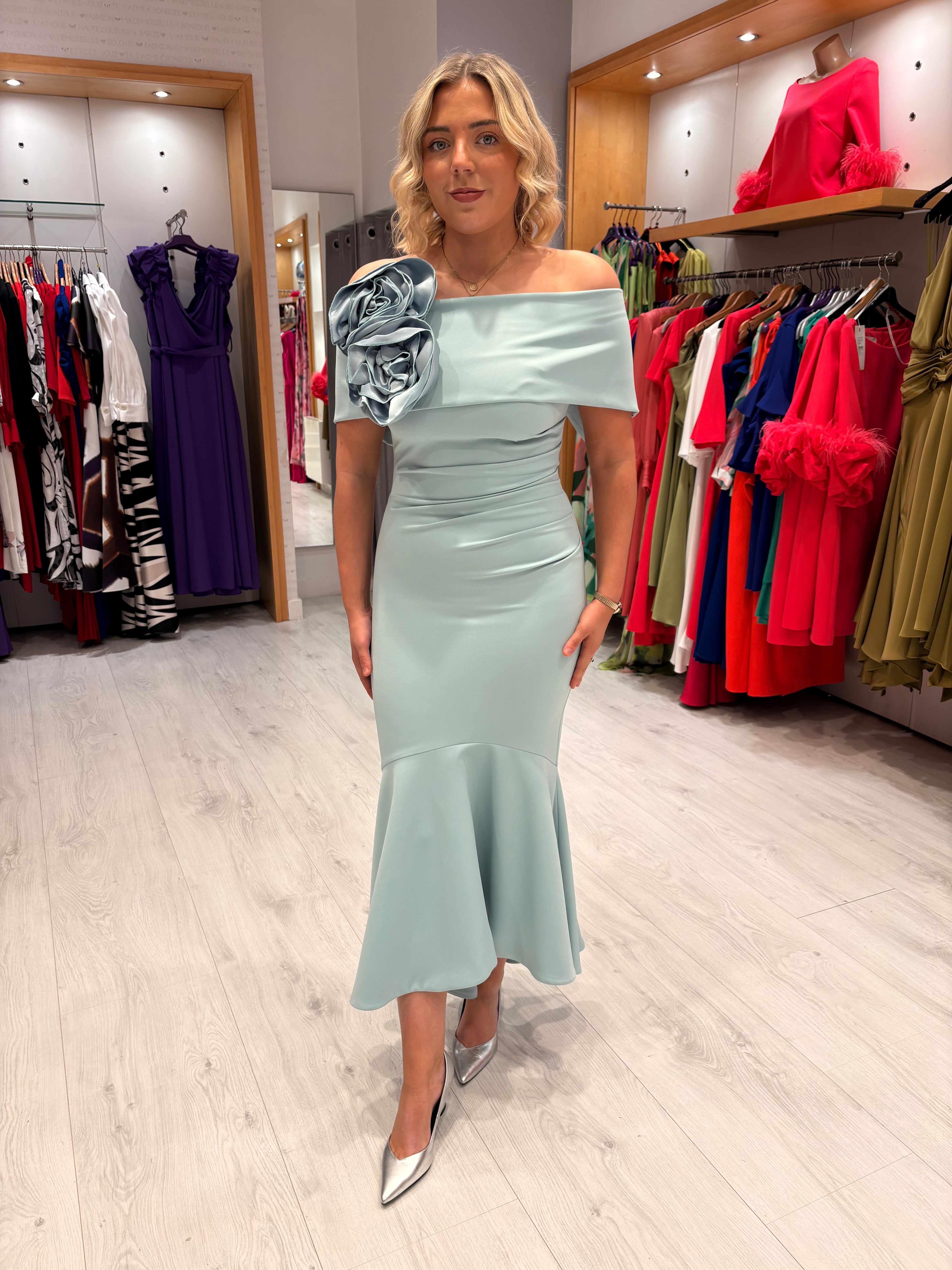 Kevan Jon Blue Arabella Dress