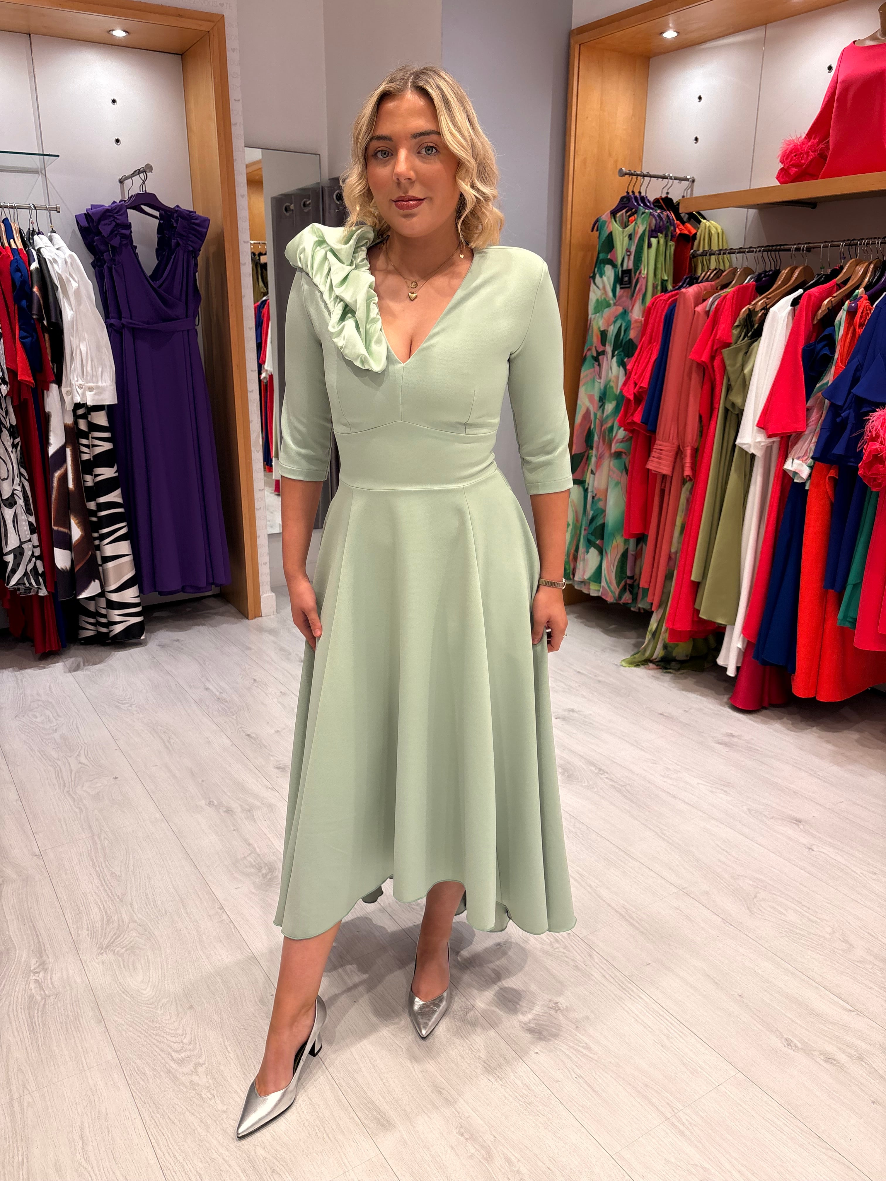 Kevan Jon Mint Betty Dress