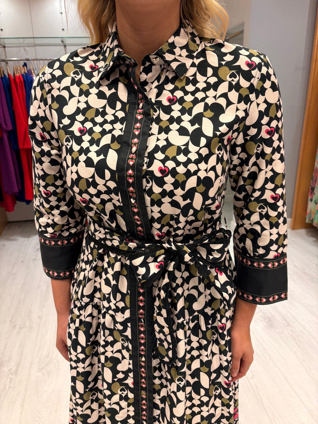 Emily lovelock Print Shirt Dress