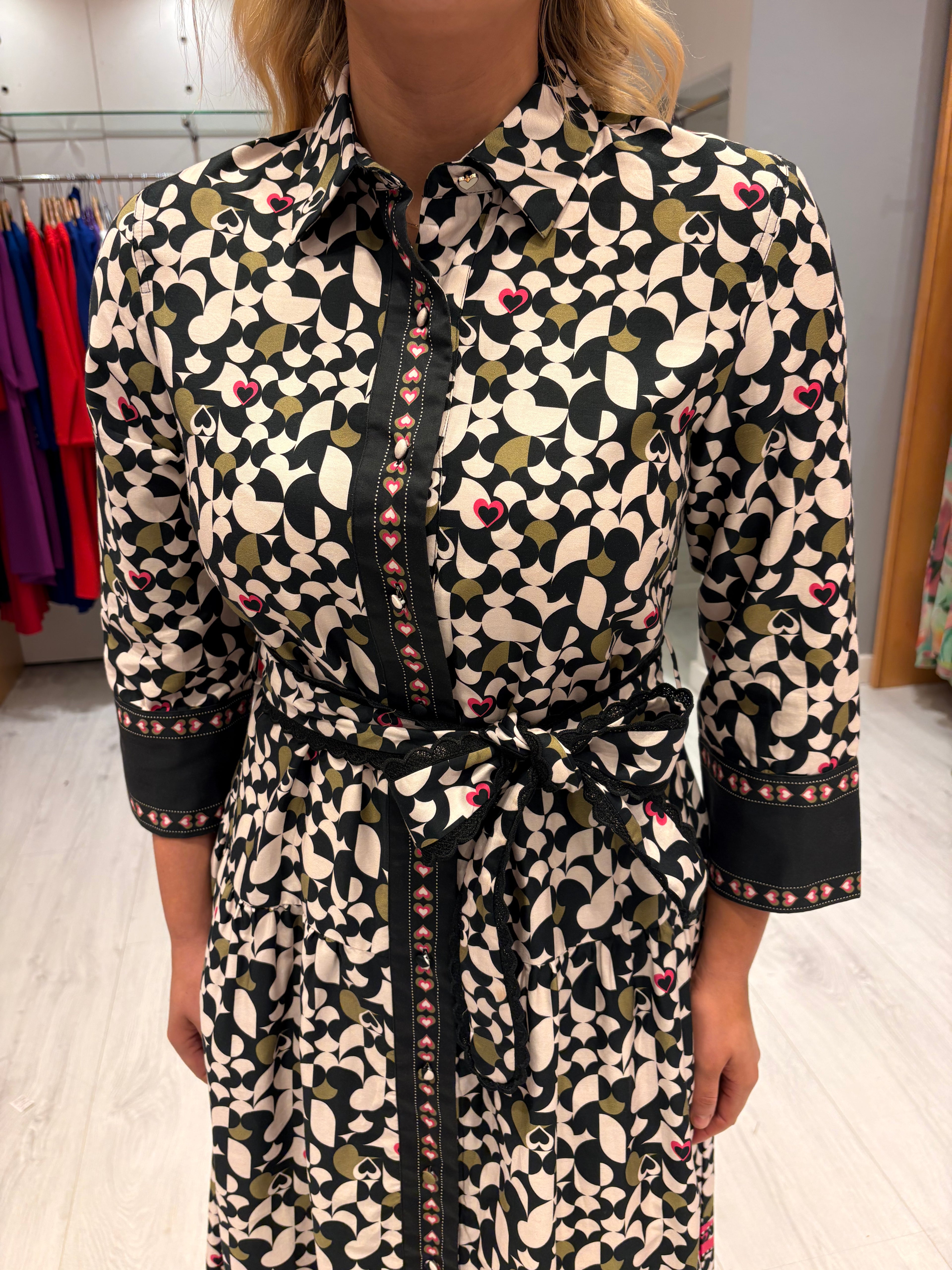 Emily lovelock Print Shirt Dress