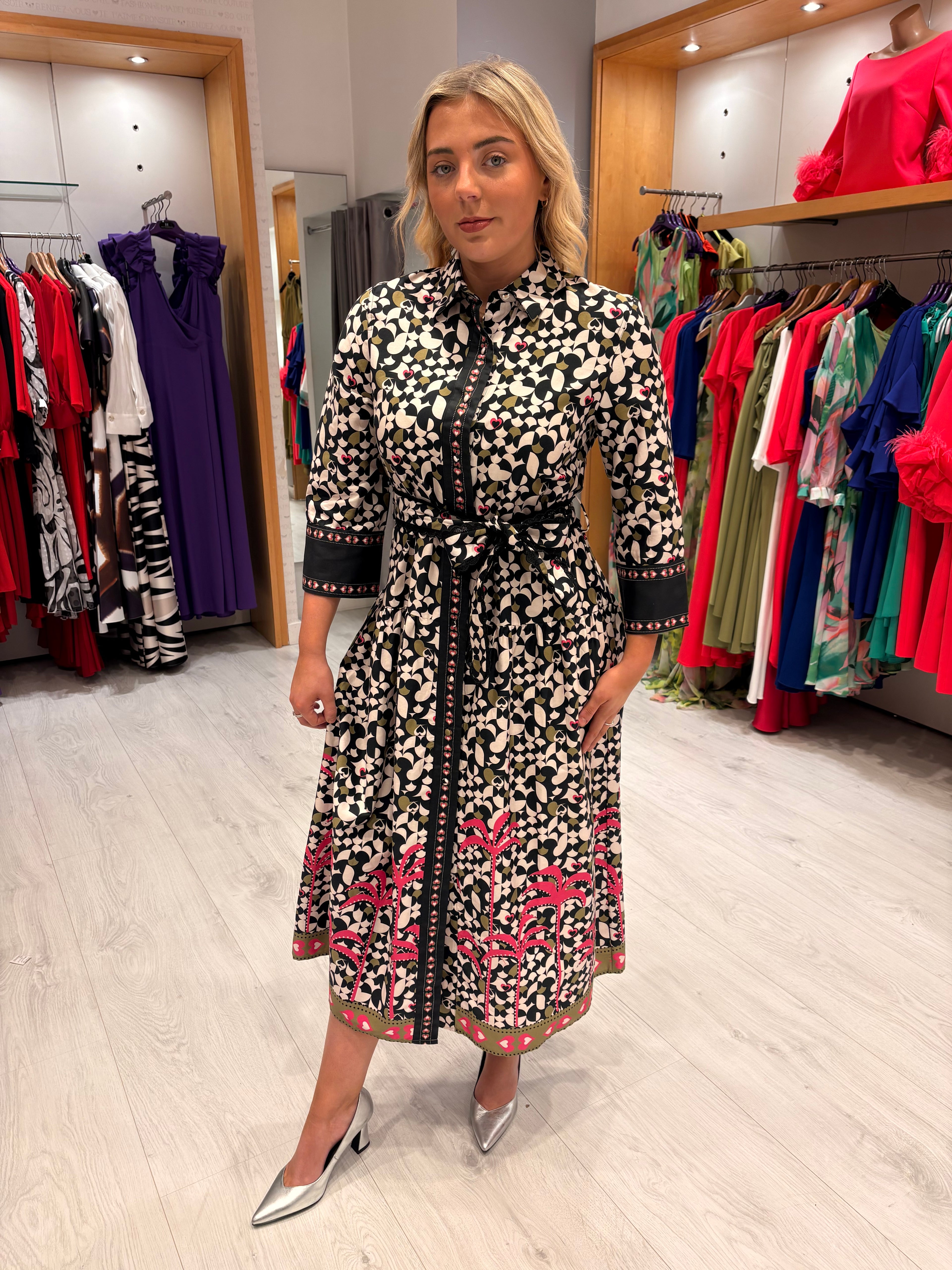 Emily lovelock Print Shirt Dress