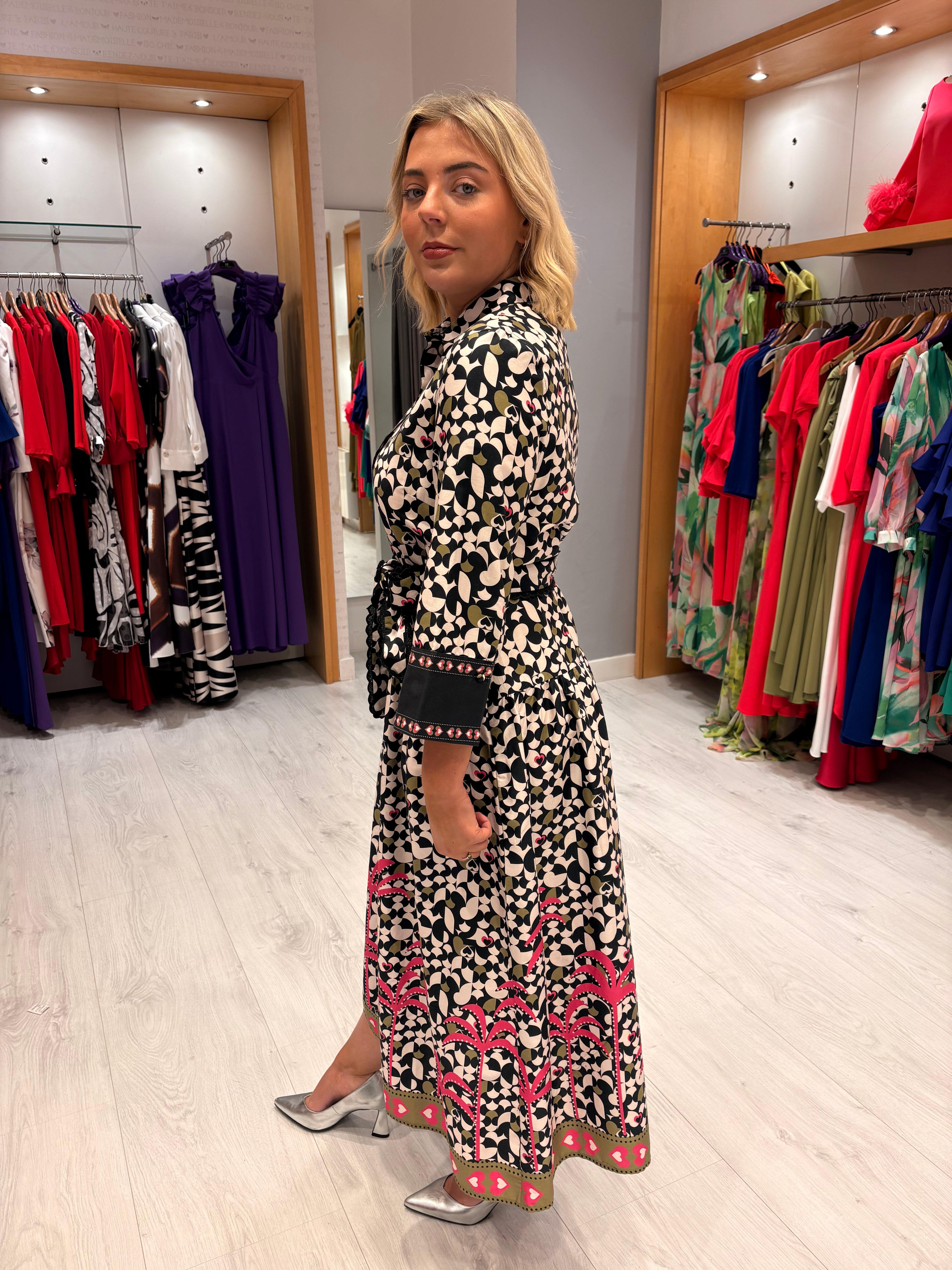 Emily lovelock Print Shirt Dress