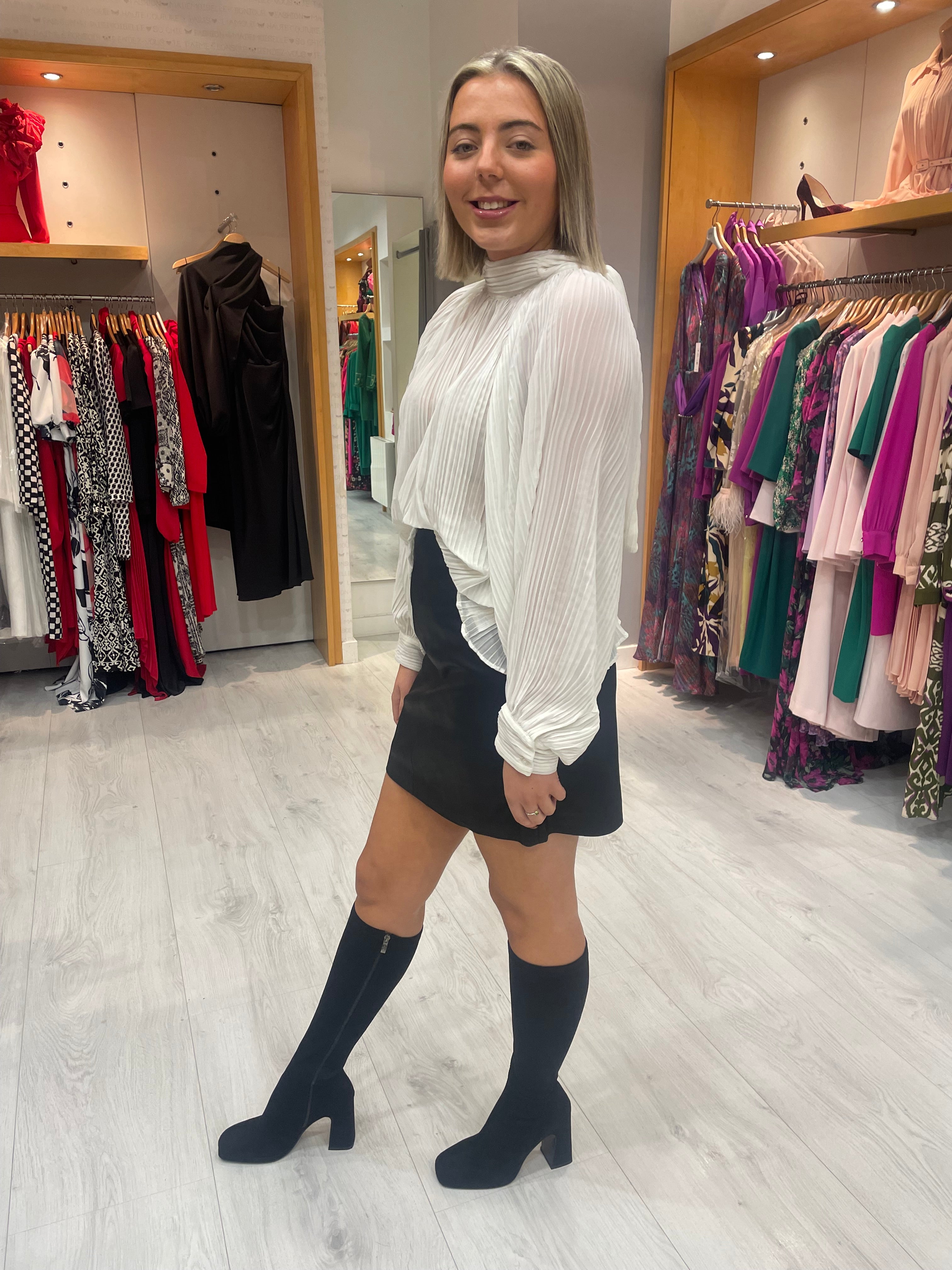 Soaked in Luxury Black Leather Skirt