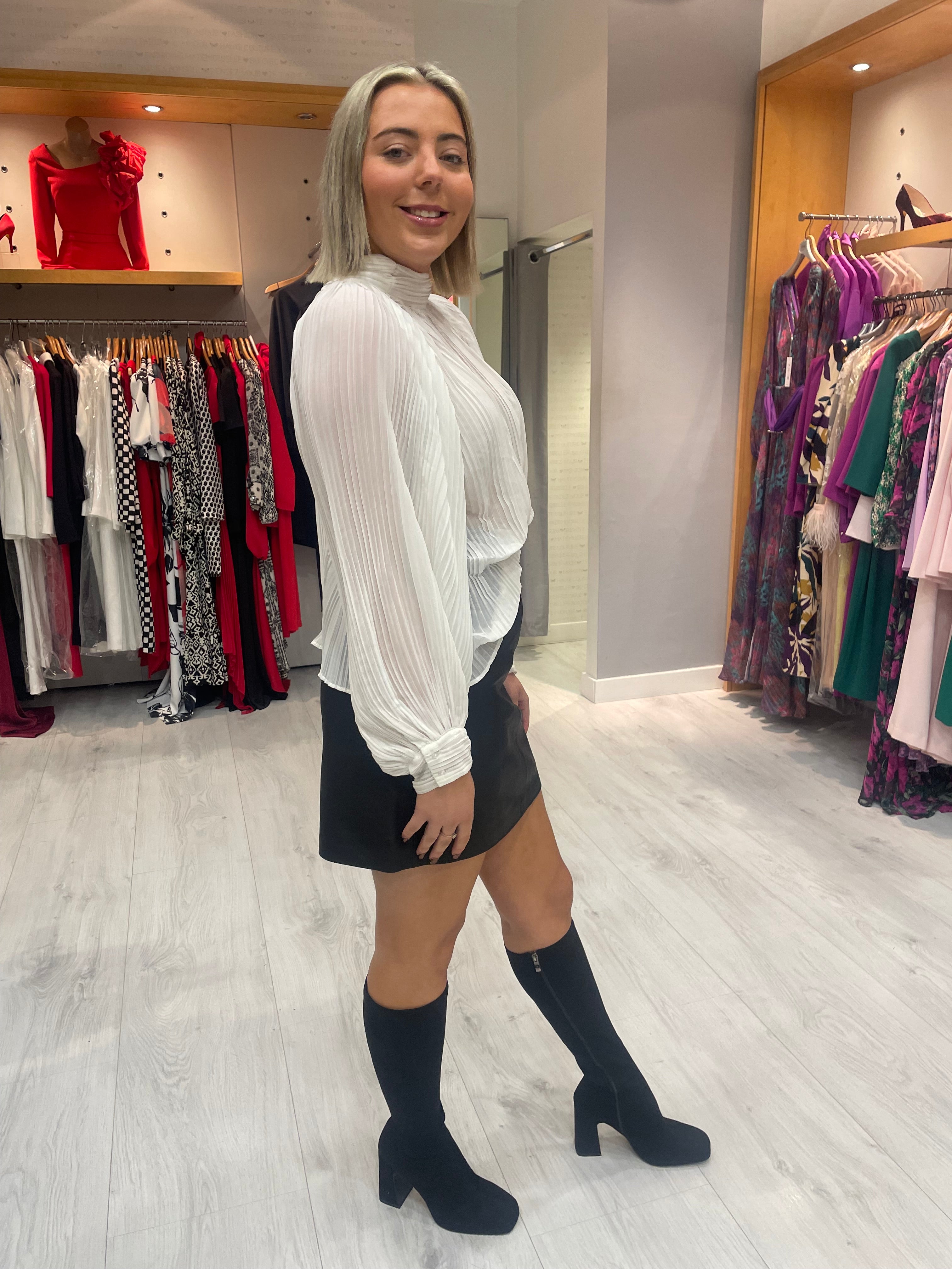 Soaked in Luxury Black Leather Skirt