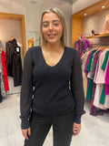 Yaya V Neck Sweater in Phantom