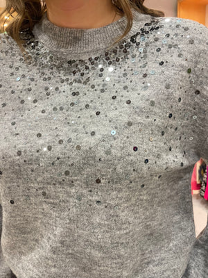 St Tropez Grey Sparkle Jumper