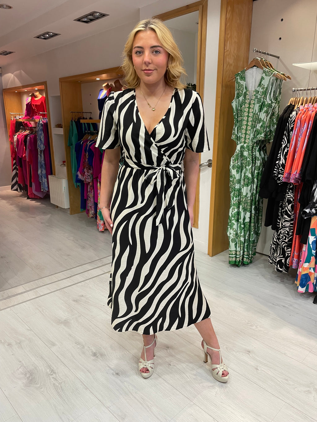 Smashed Lemon Black and White Dress