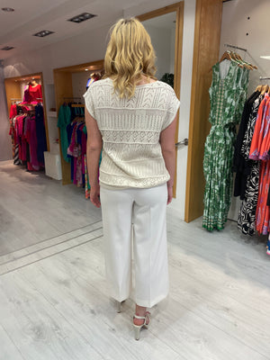 Smashed Lemon Cream Knit Top