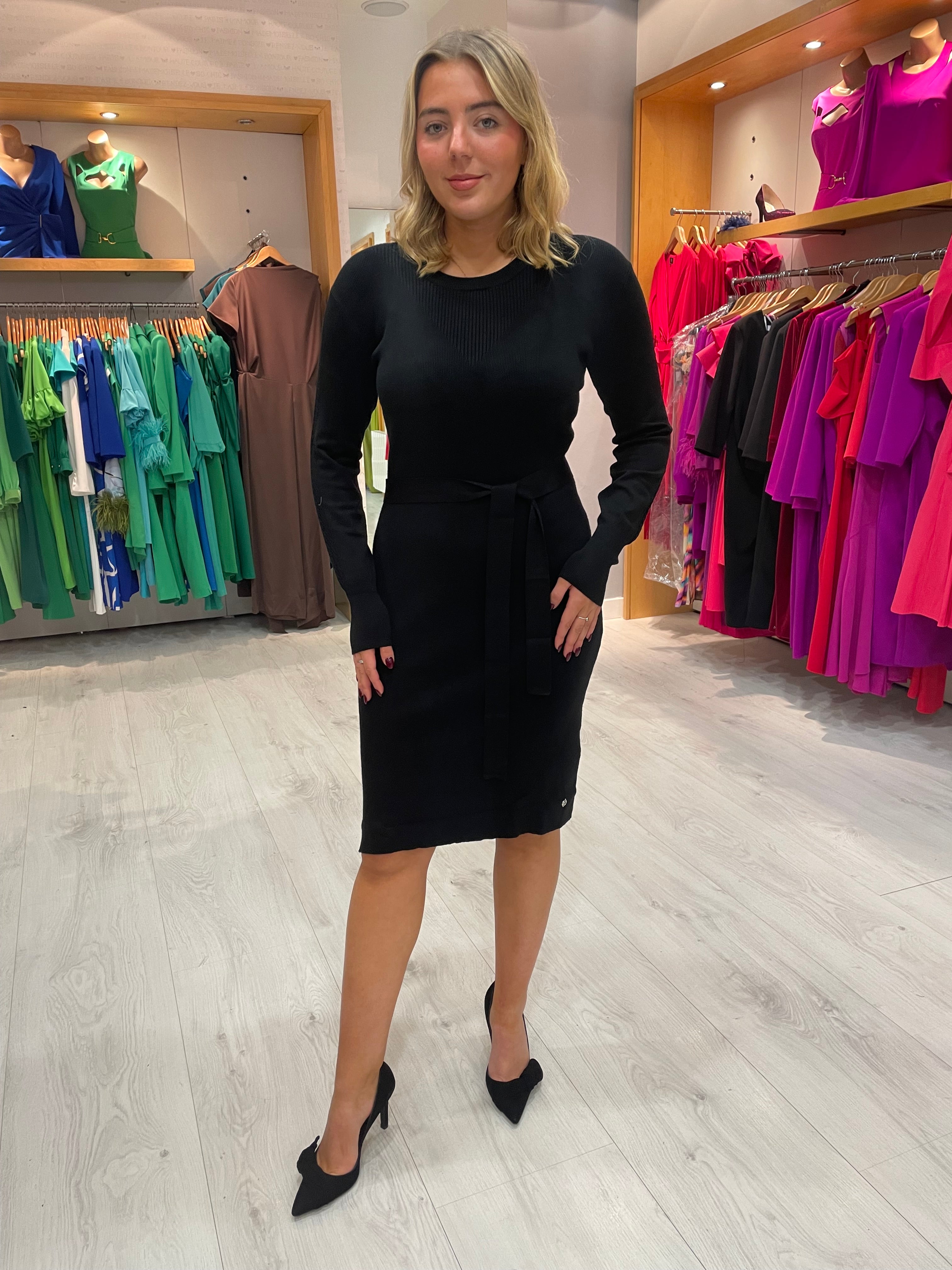 Smashed Lemon Black Knit Dress