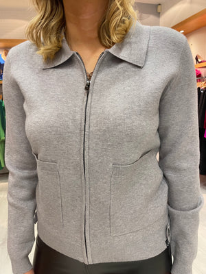 Zoso Grey Knit Cardigan