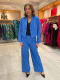 Soaked In Luxury Blue Wide Leg Trouser