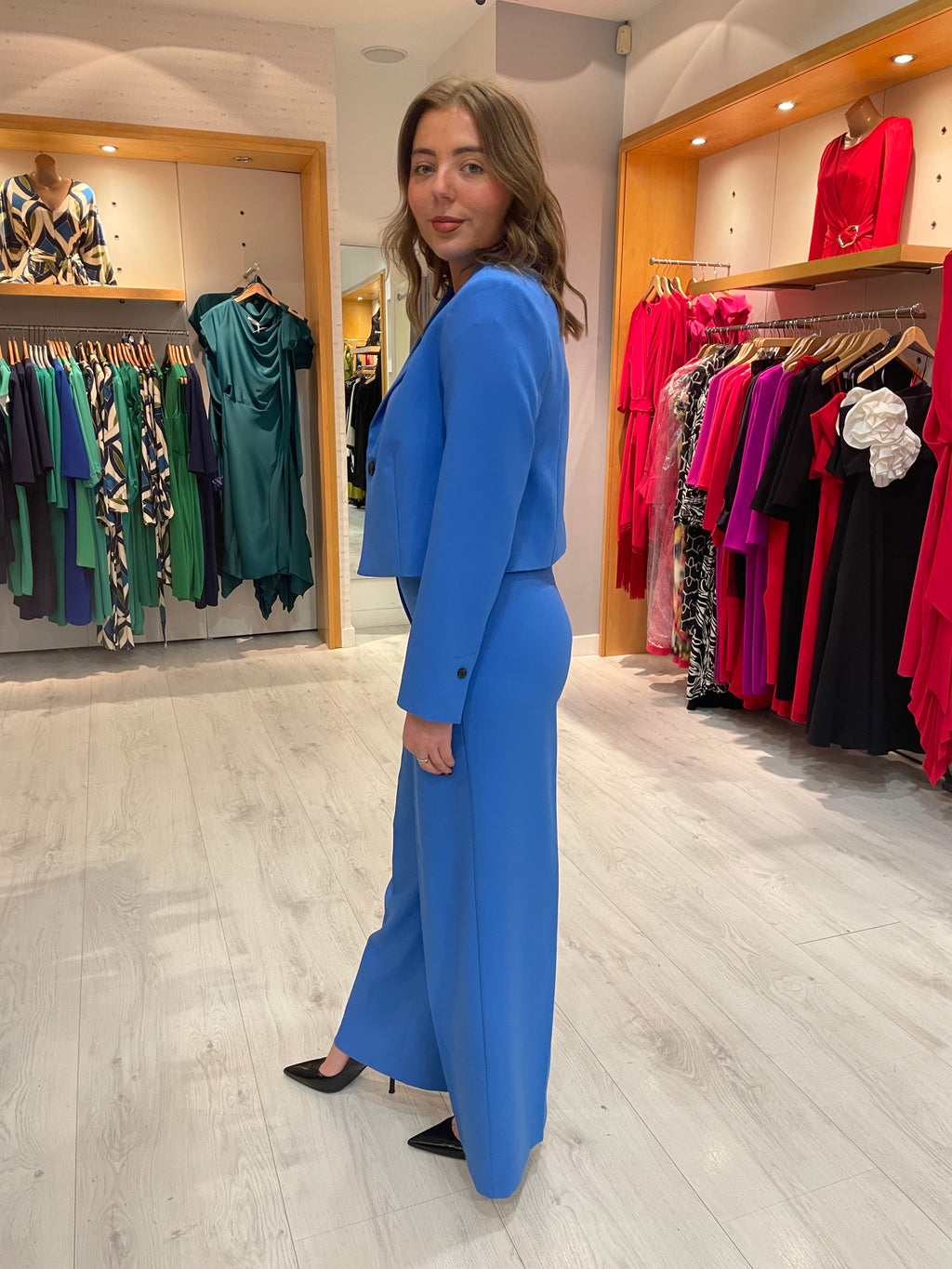 Soaked In Luxury Blue Wide Leg Trouser