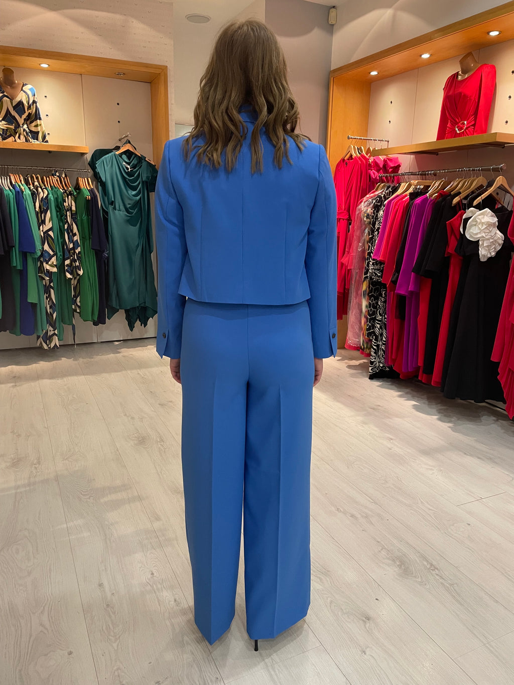 Soaked In Luxury Blue Wide Leg Trouser