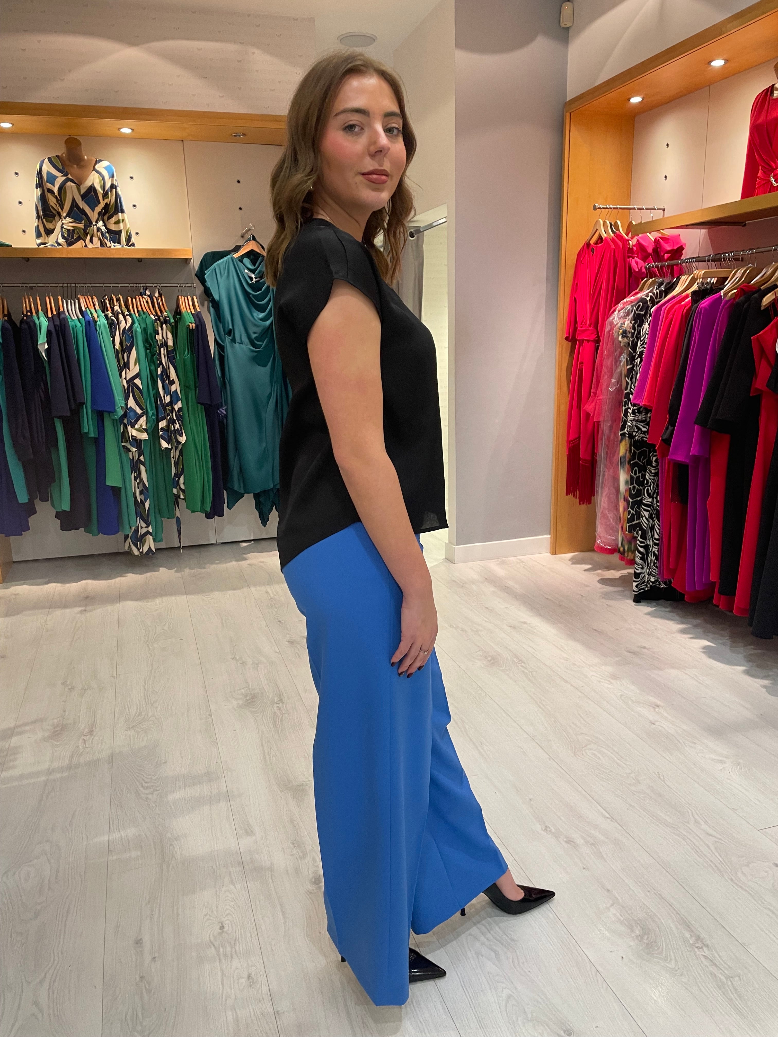 Soaked In Luxury Black Satin Top