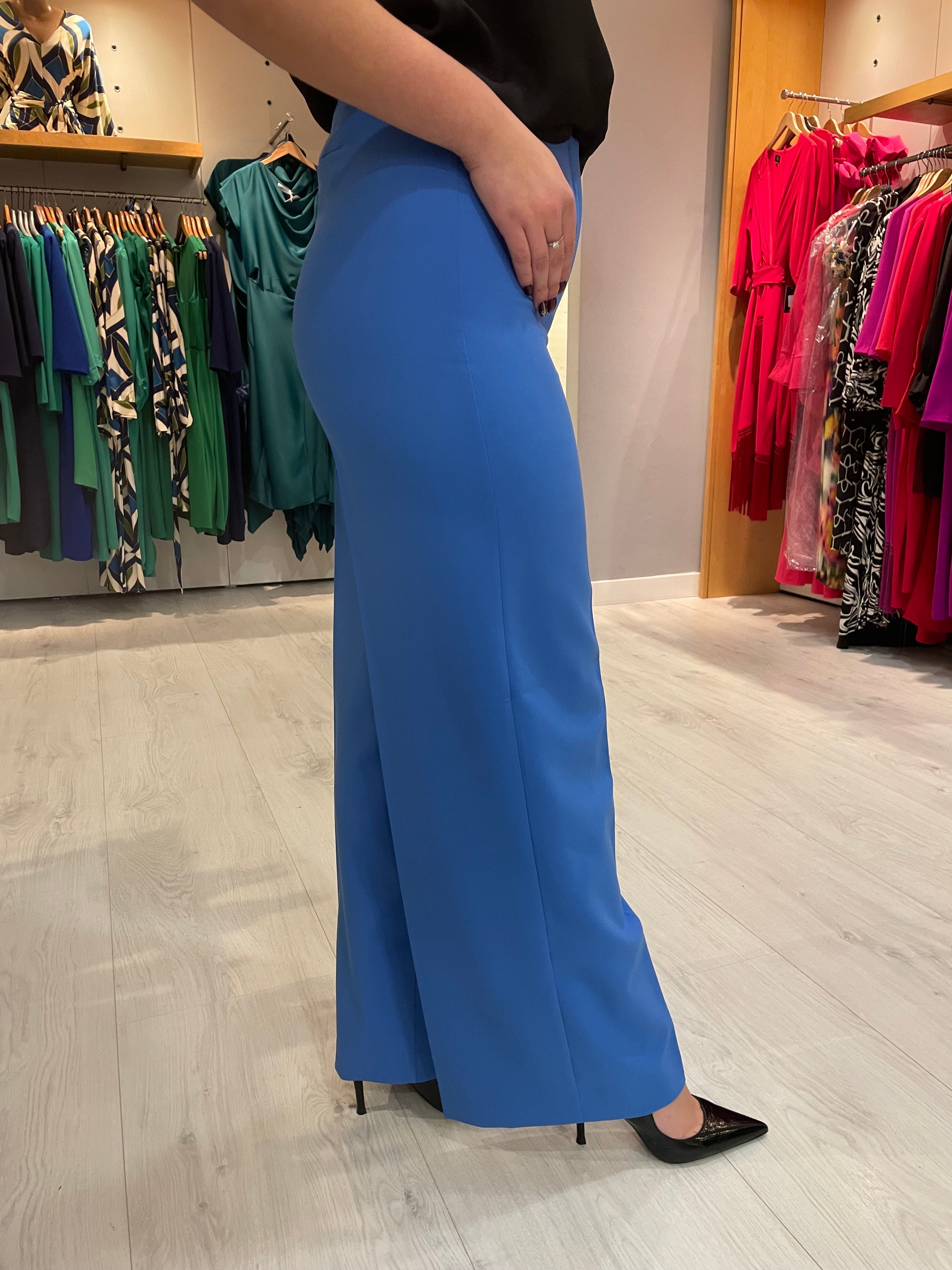 Soaked In Luxury Blue Wide Leg Trouser