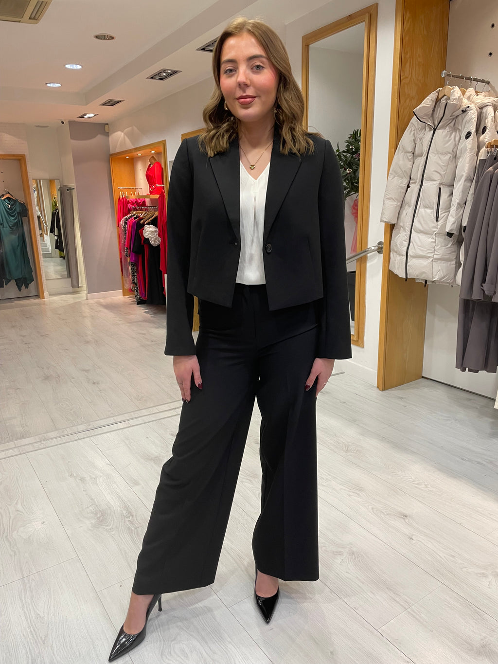 Soaked In Luxury Black Wide Leg Trouser