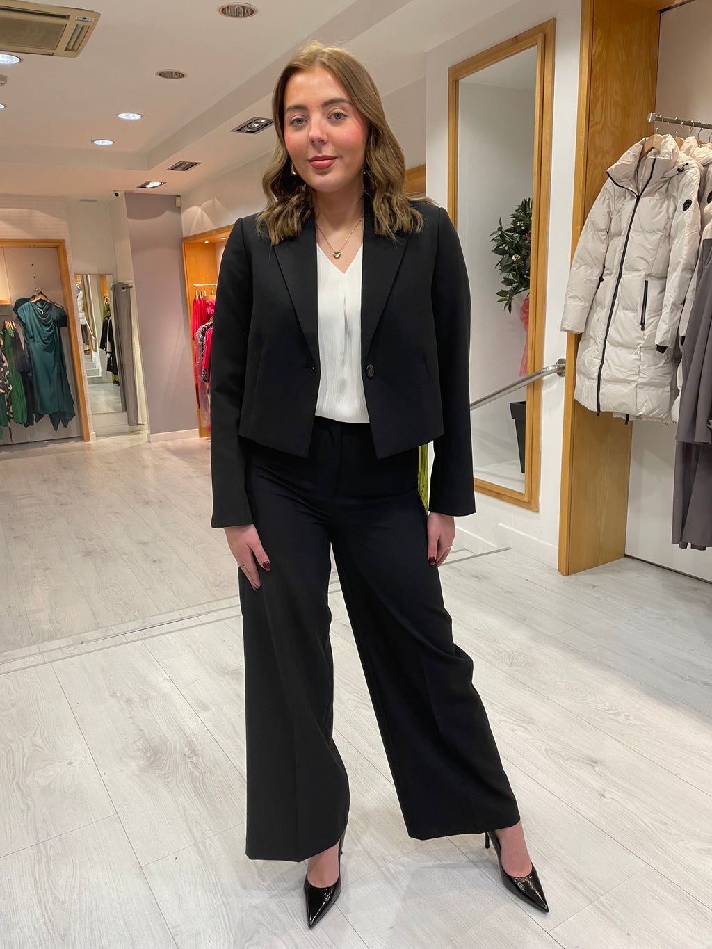 Soaked In Luxury Black Wide Leg Trouser