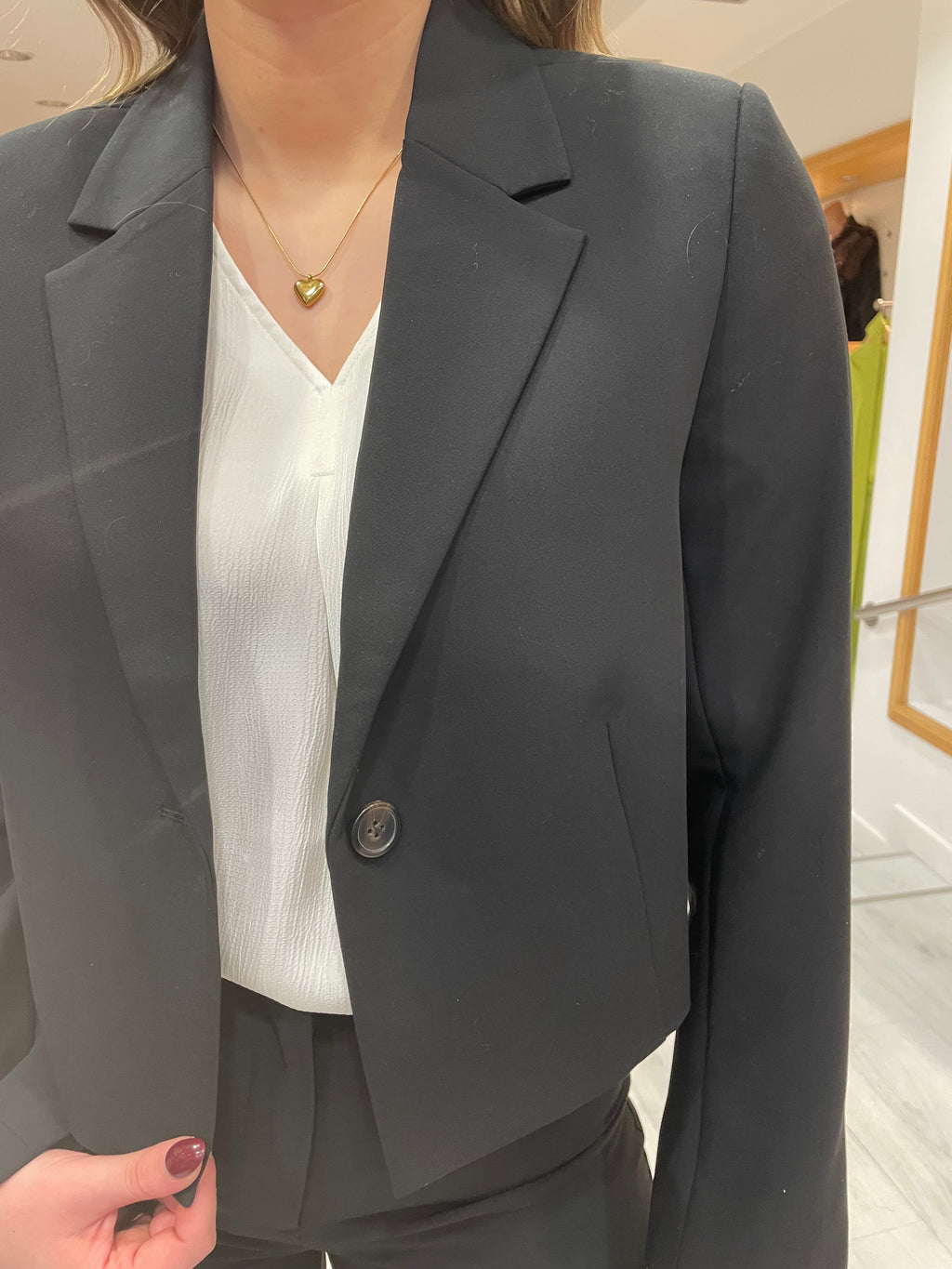 Soaked In Luxury Cropped Black Blazer