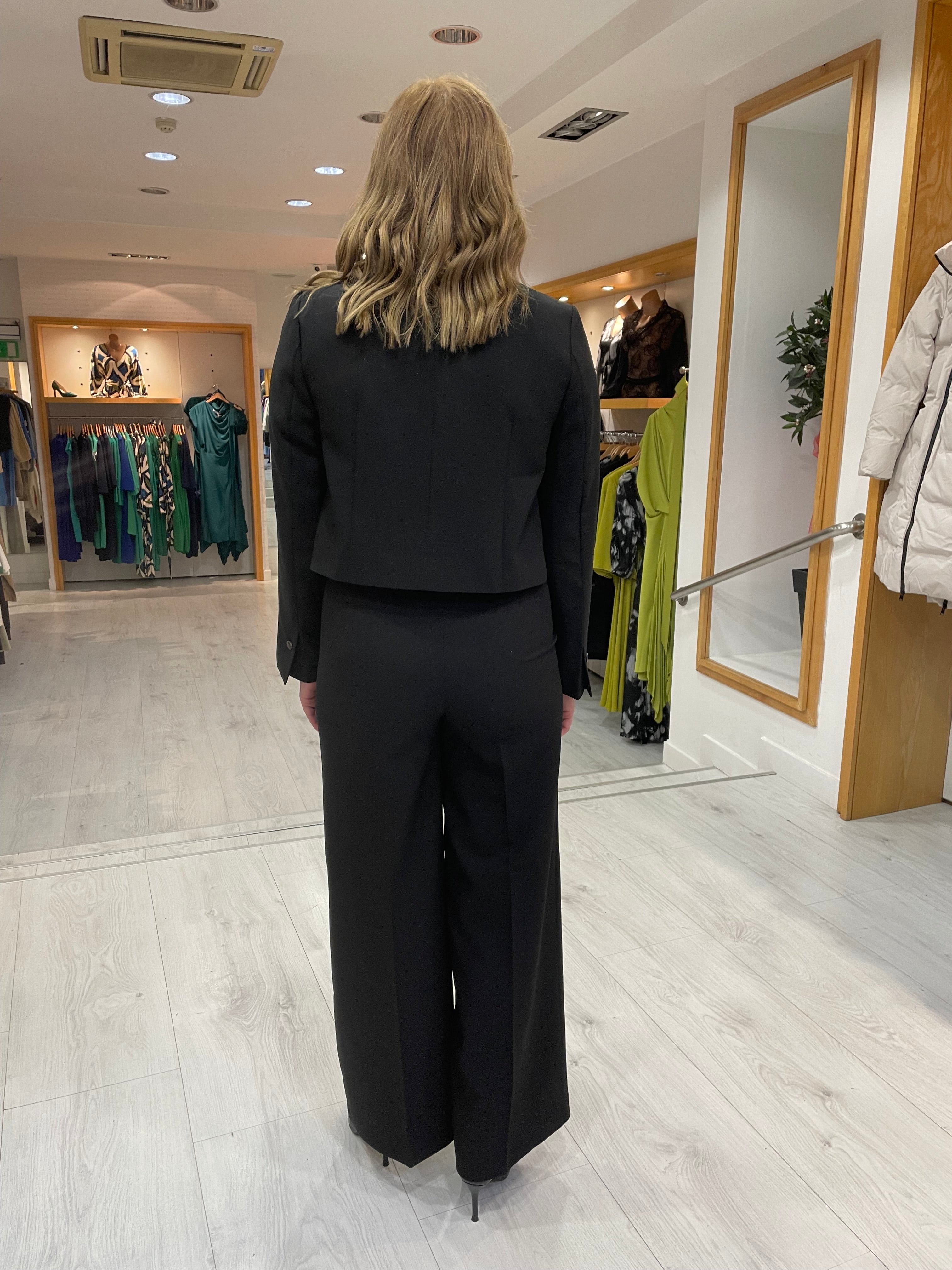 Soaked In Luxury Black Wide Leg Trouser