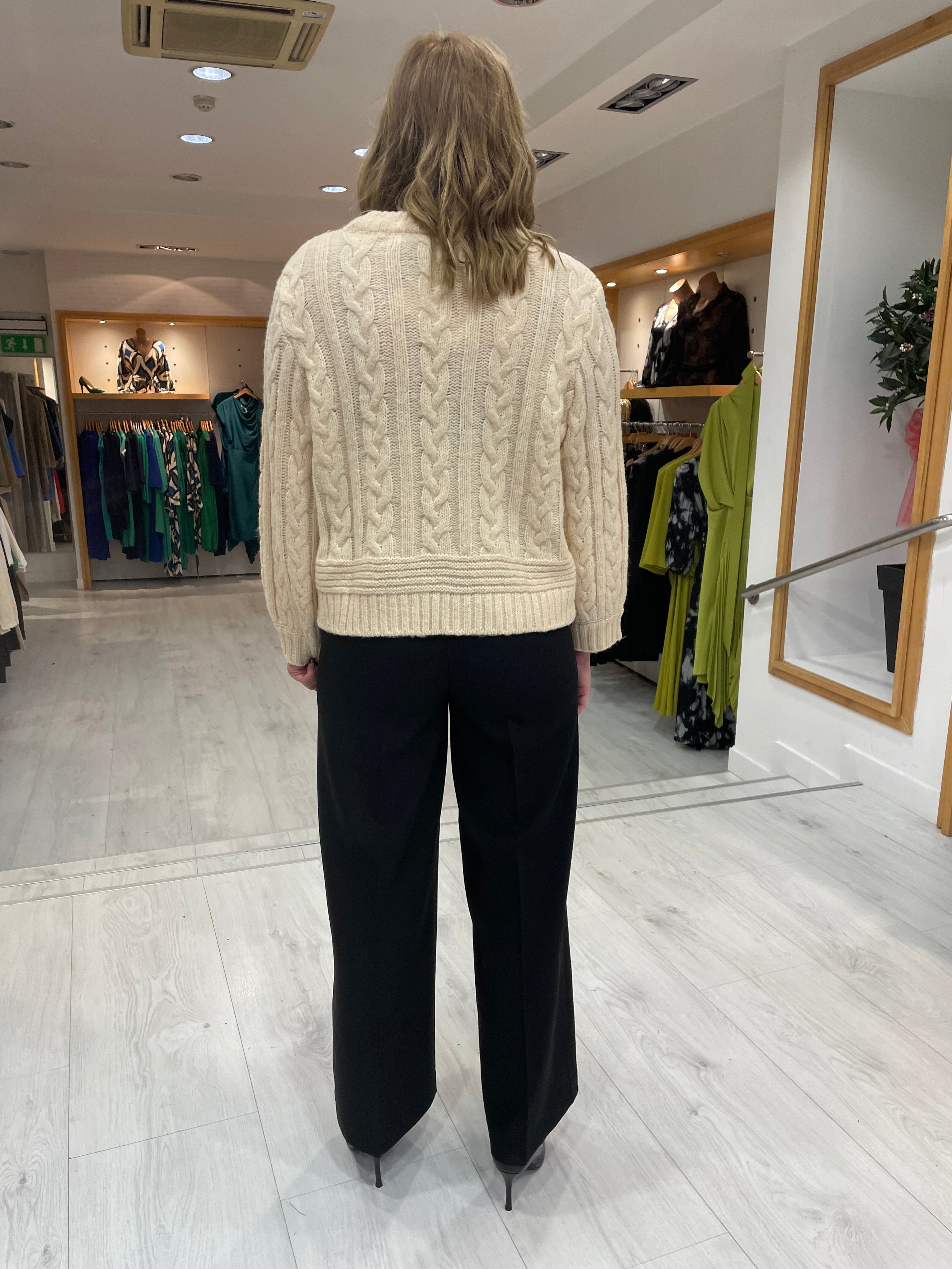 St Tropez Cream Bead Knit Jumper