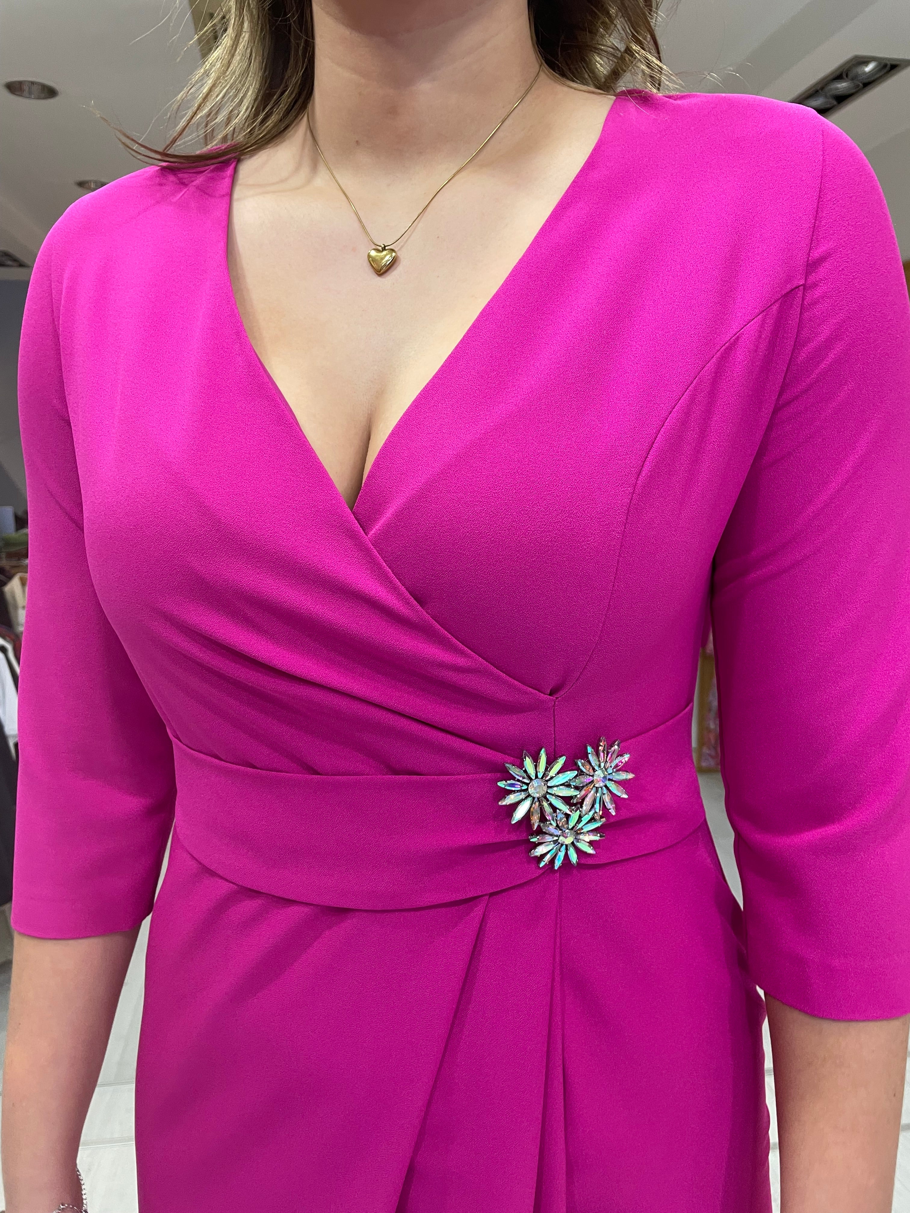 Moncho Heredia Fuchsia Jewel Dress