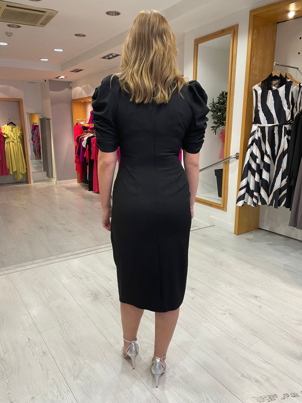 Casting Black Ruche Dress