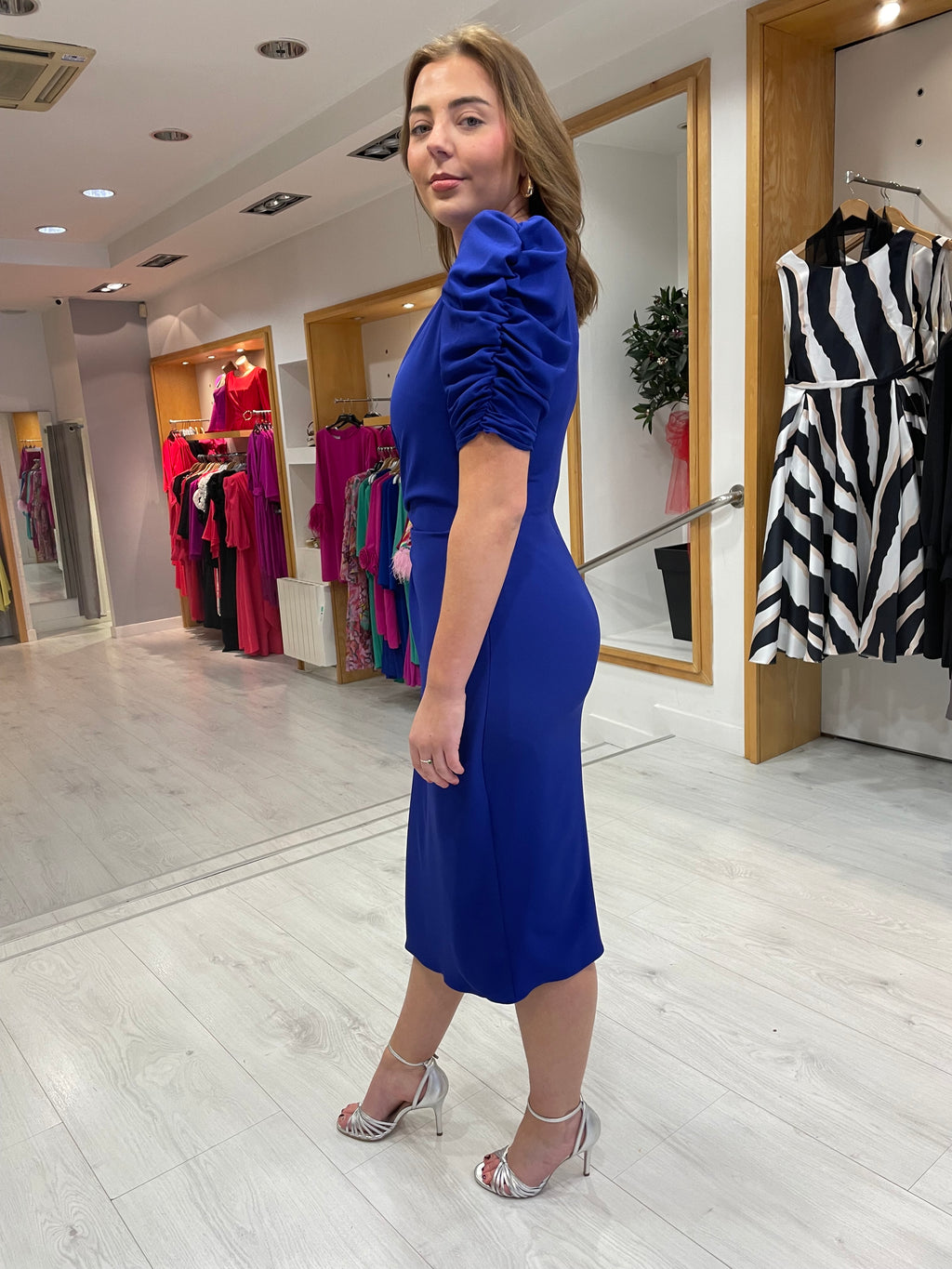 Casting Blue Ruche Dress