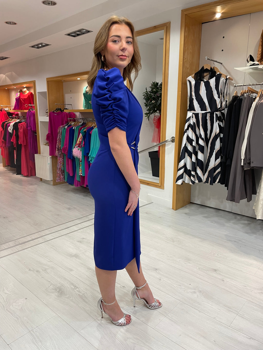 Casting Blue Ruche Dress
