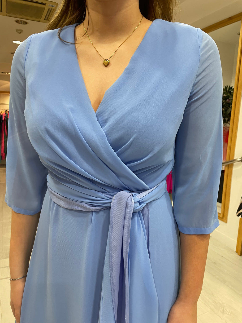 Rolemode Blue Chiffon Dress  Ruby Nu Boutique