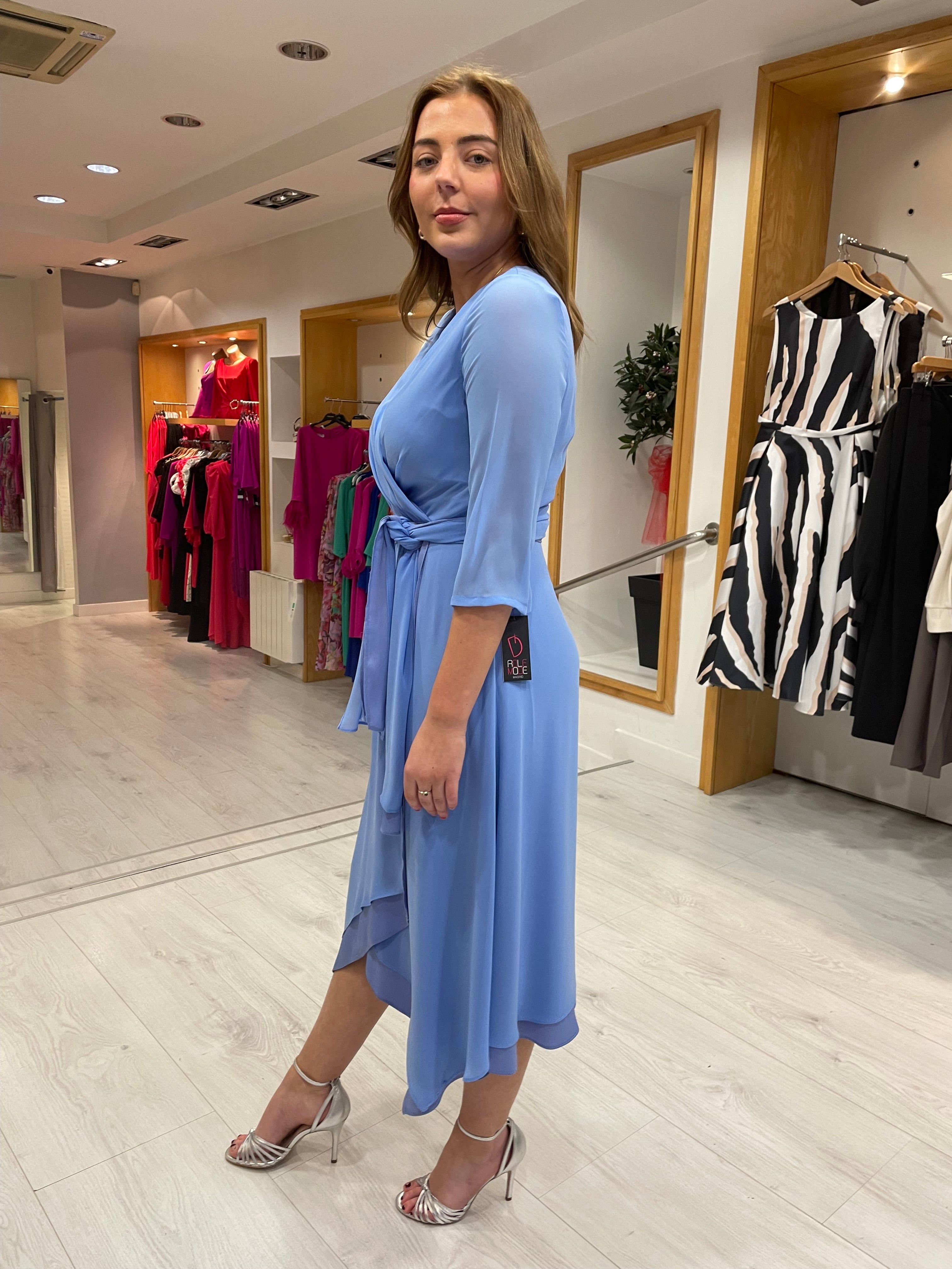 Rolemode Blue Chiffon Dress