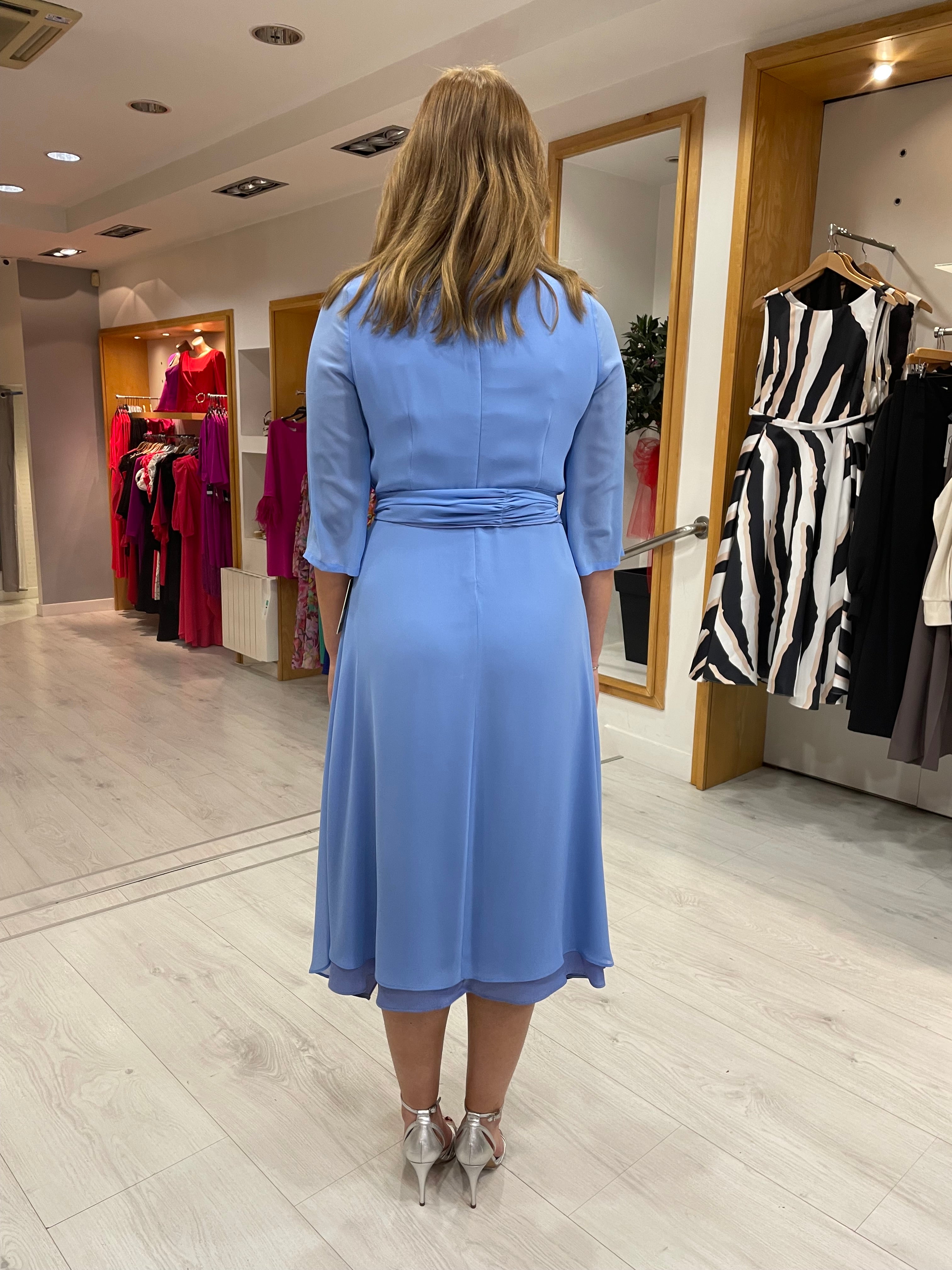 Rolemode Blue Chiffon Dress